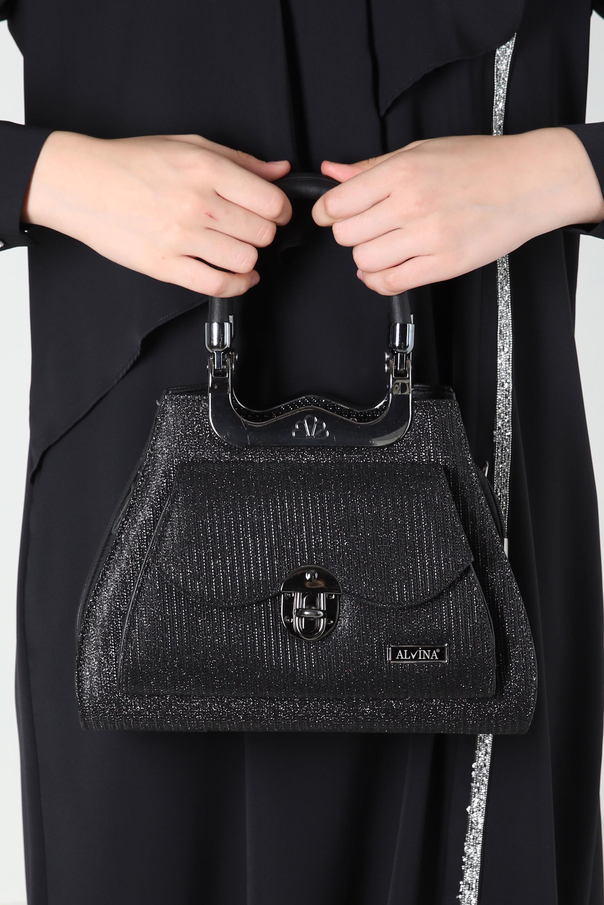 Tesettür giyim SİYAH ALVİNA ÇANTA 3037