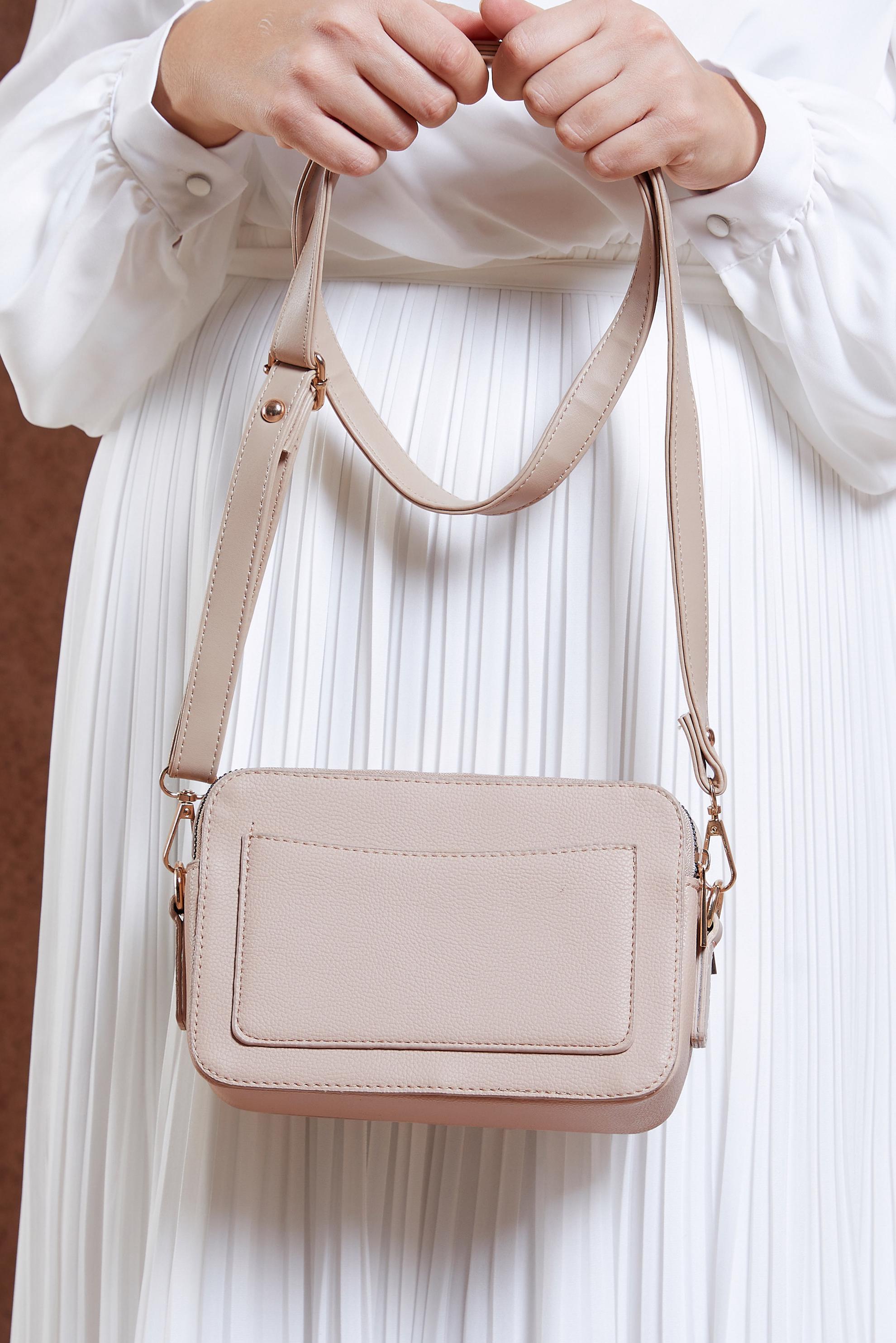 Tesettür giyim BEJ ALVİNA ÇANTA 3050