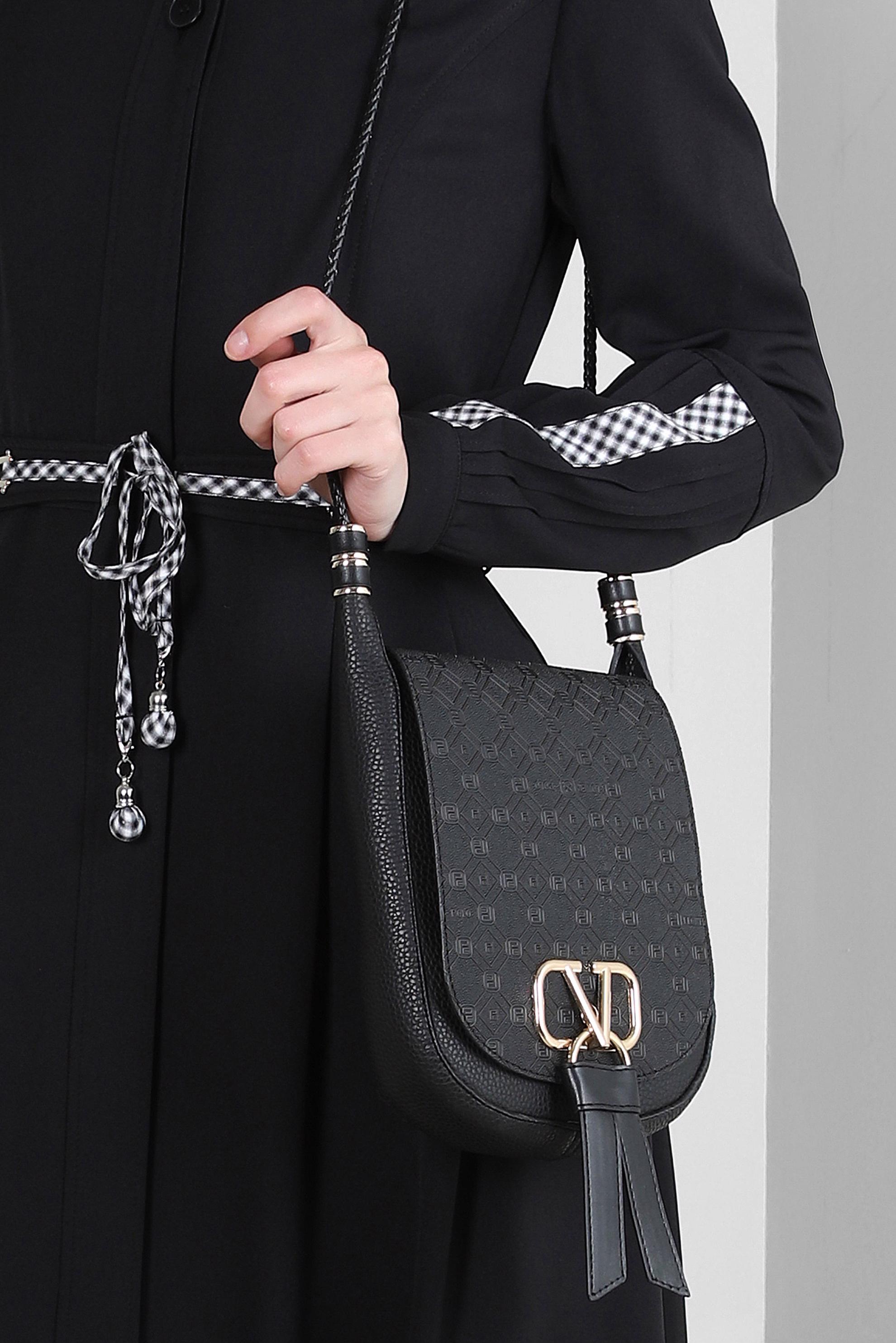 Tesettür giyim SİYAH ALVİNA ÇAPRAZ ASKILI ÇANTA 3058