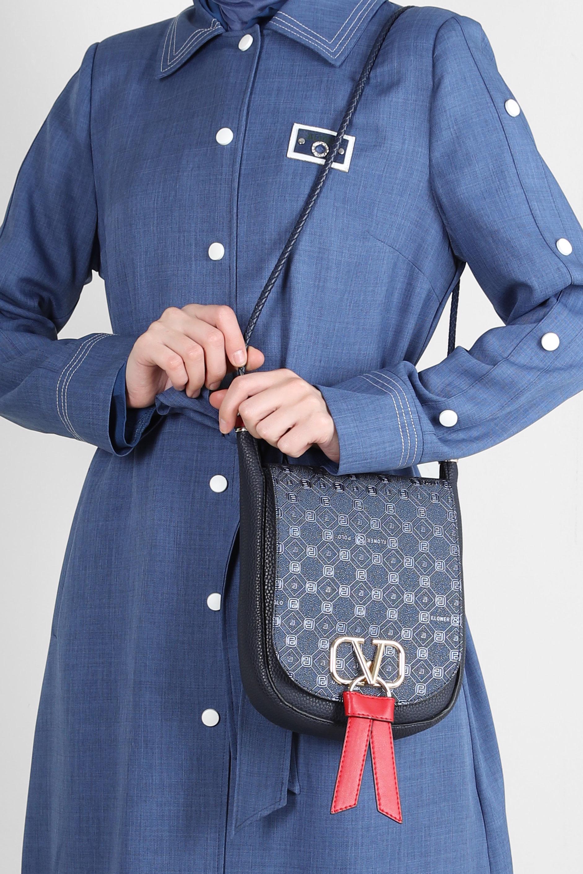 Tesettür giyim LACİVERT ALVİNA ÇAPRAZ ASKILI ÇANTA 3058