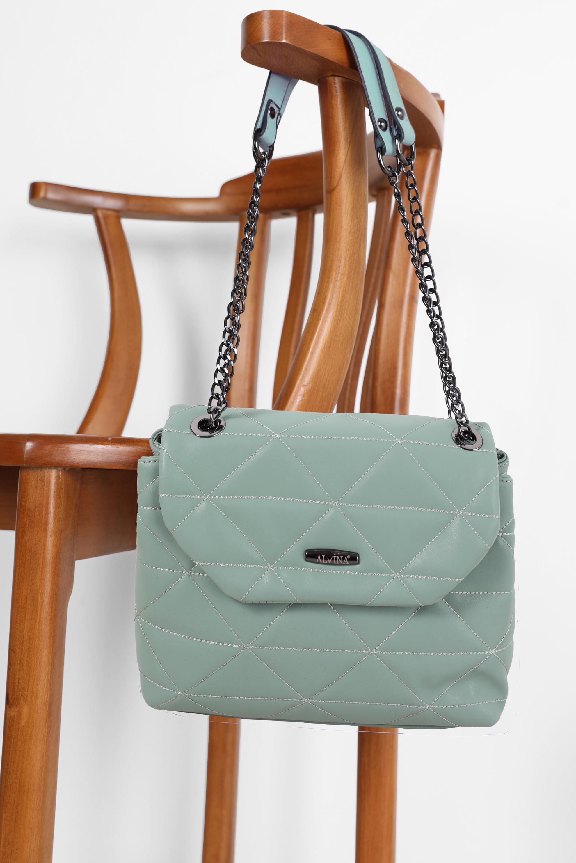 Tesettür giyim YEŞİL 5132 ALVİNA ÇANTA