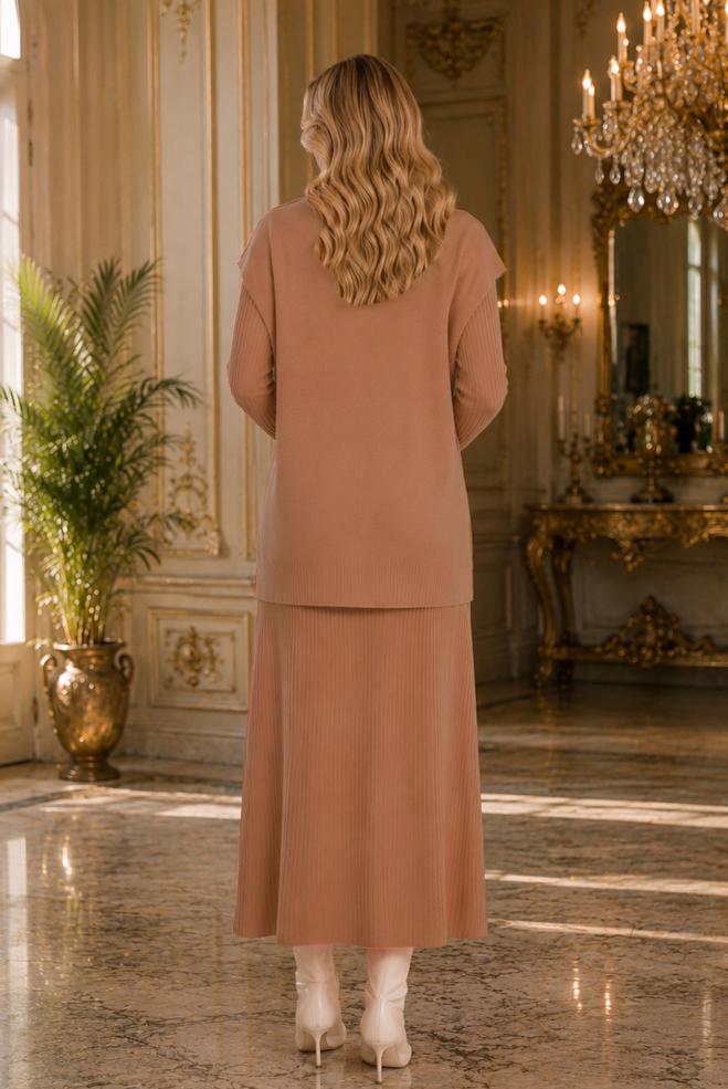 Hijab clothing POWDER 43199 TRİKO 2&prime;Lİ ELBİSE 38/46 - ALVİNA