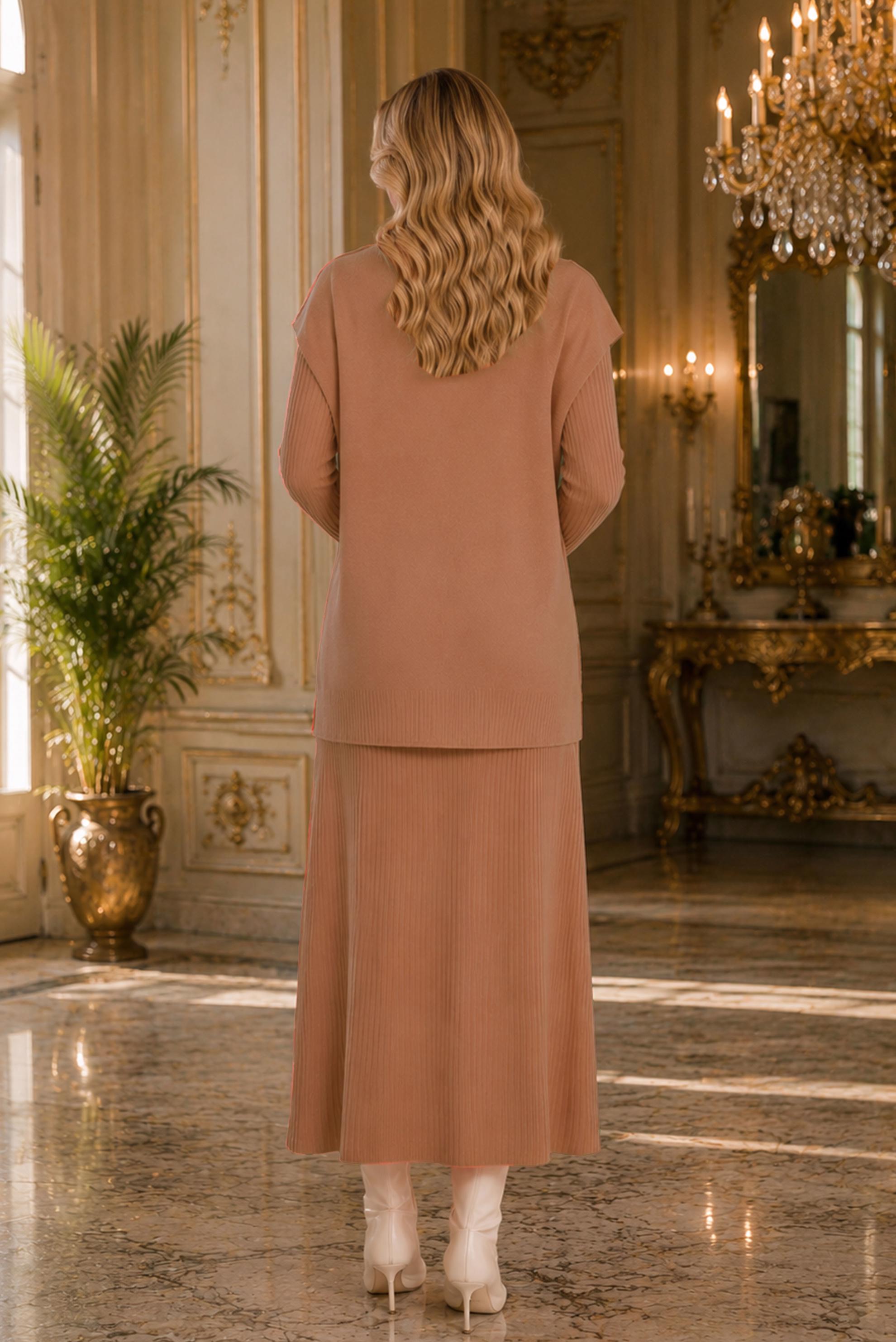 Hijab clothing POWDER 43199 TRİKO 2&prime;Lİ ELBİSE 38/46