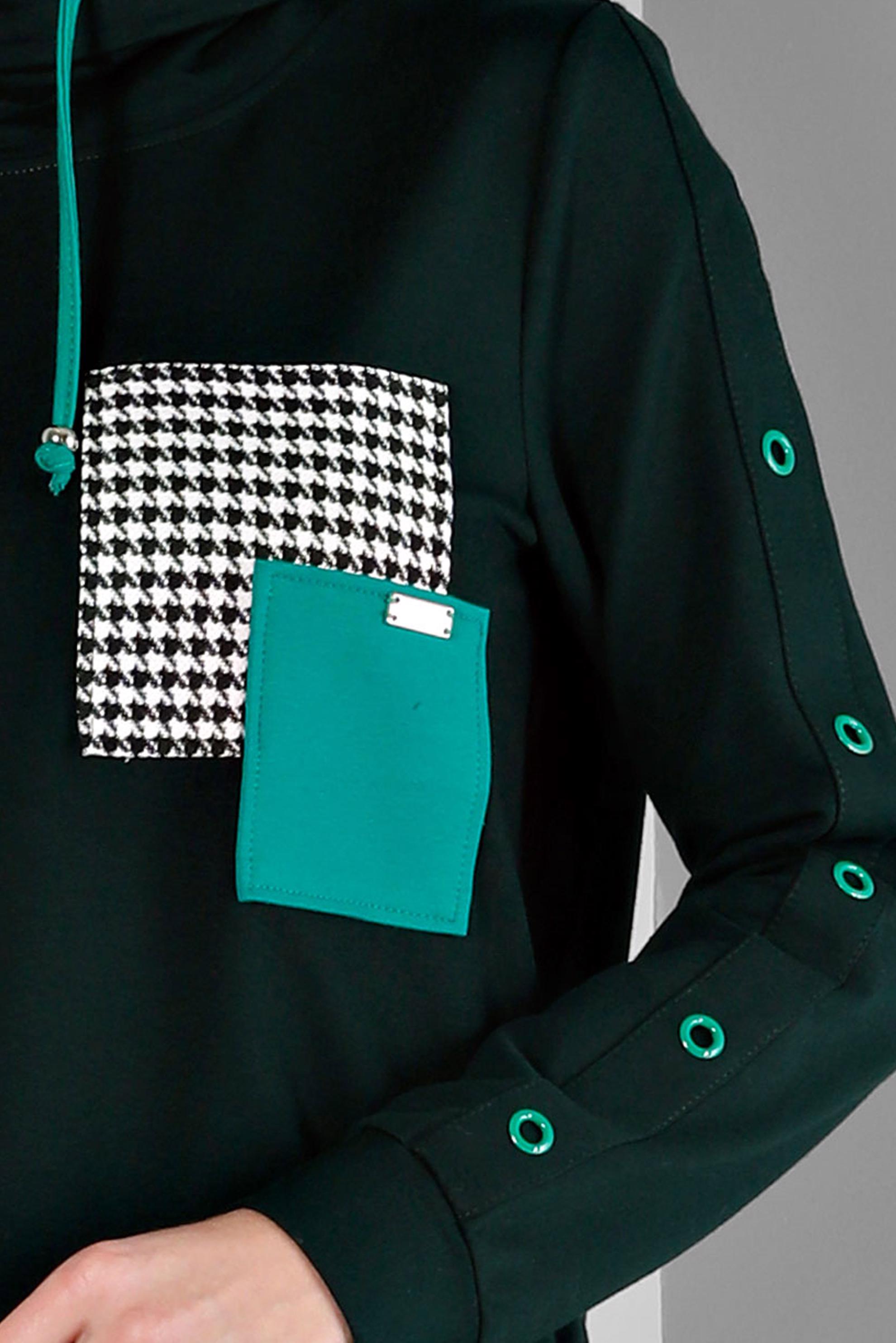 Vêtements hijab VERT ROBE DE SURVÊTEMENT AVEC MANCHES À OEILLETS 43446