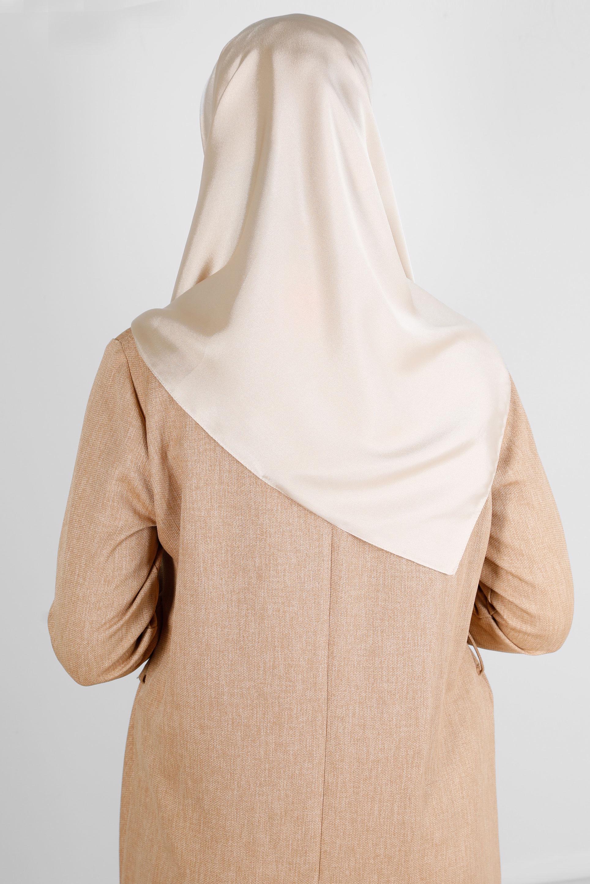 Tesettür giyim BEJ ALVİNA DÜZ EŞARP 8220