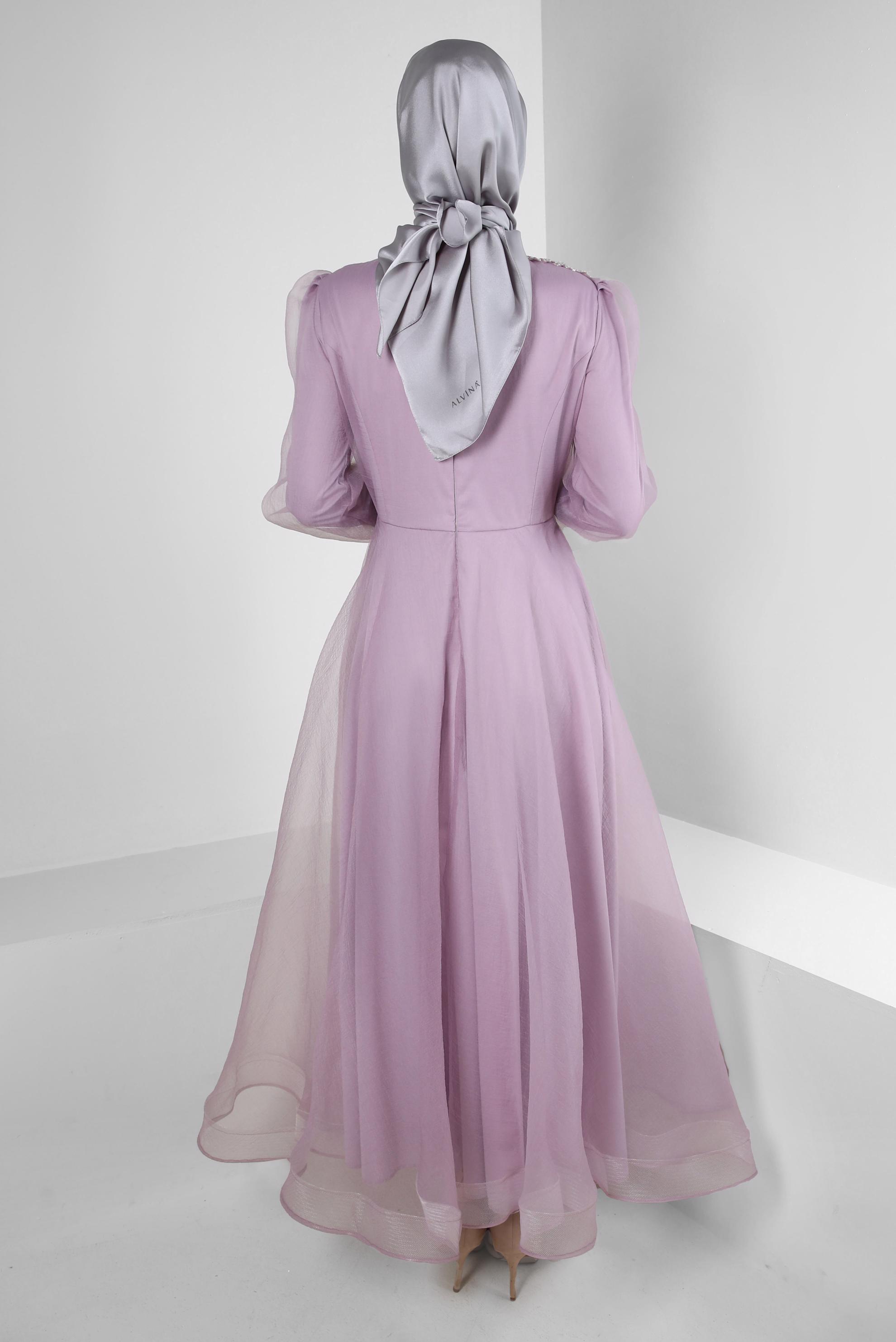 Tesettür giyim GRİ ALVİNA DÜZ EŞARP 8220