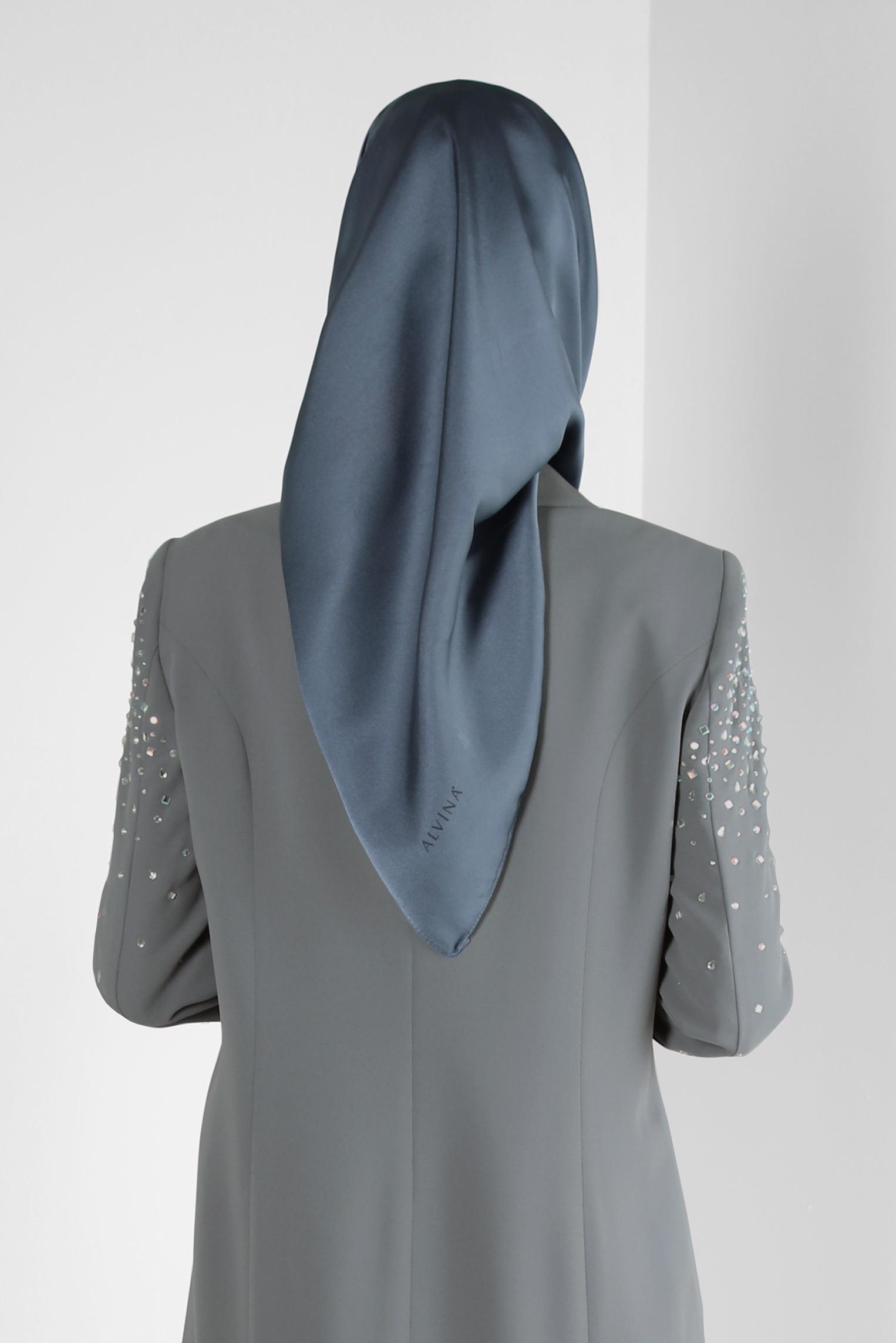 Tesettür giyim GRİ ALVİNA DÜZ EŞARP 8220