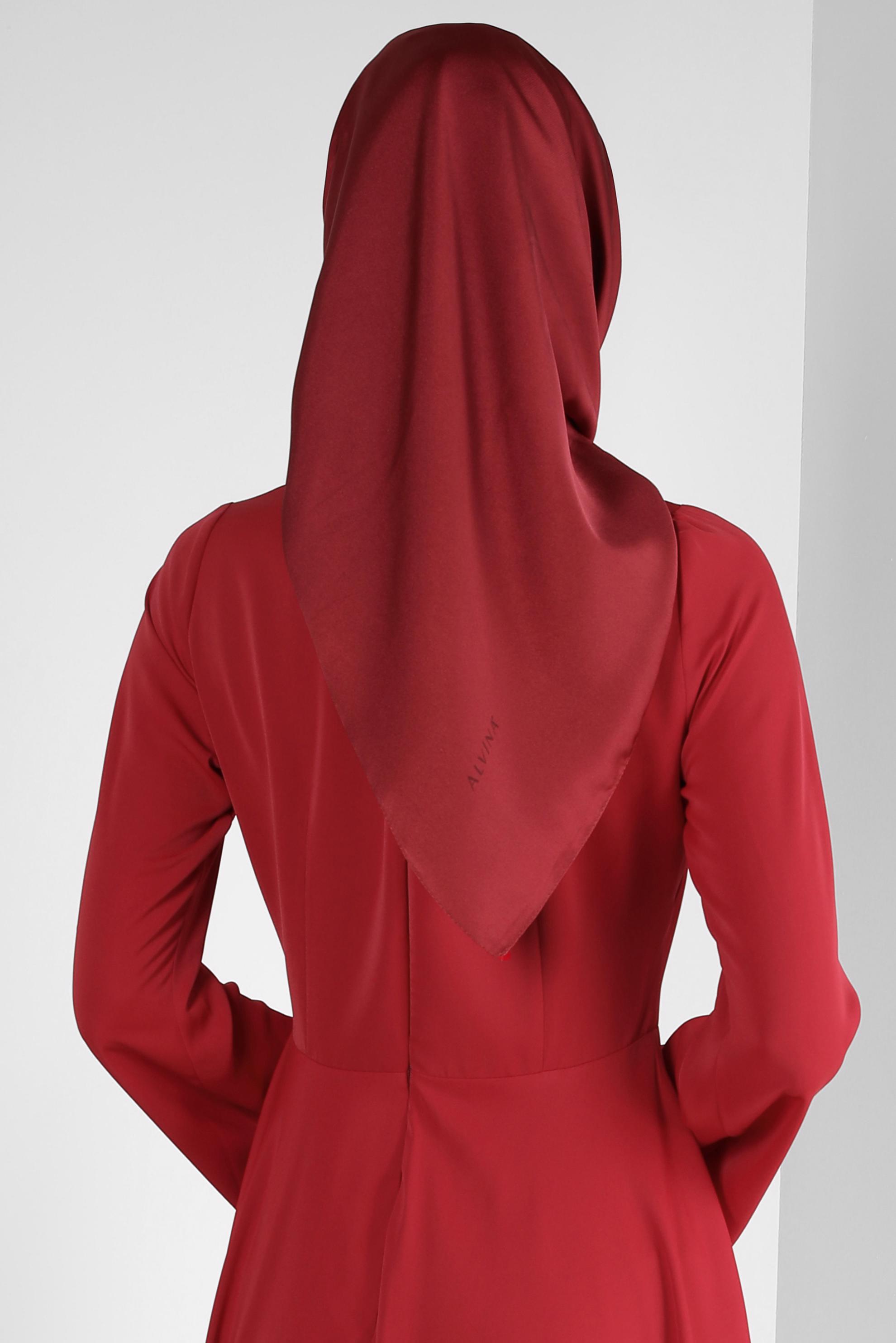 Tesettür giyim BORDO ALVİNA DÜZ EŞARP 8220