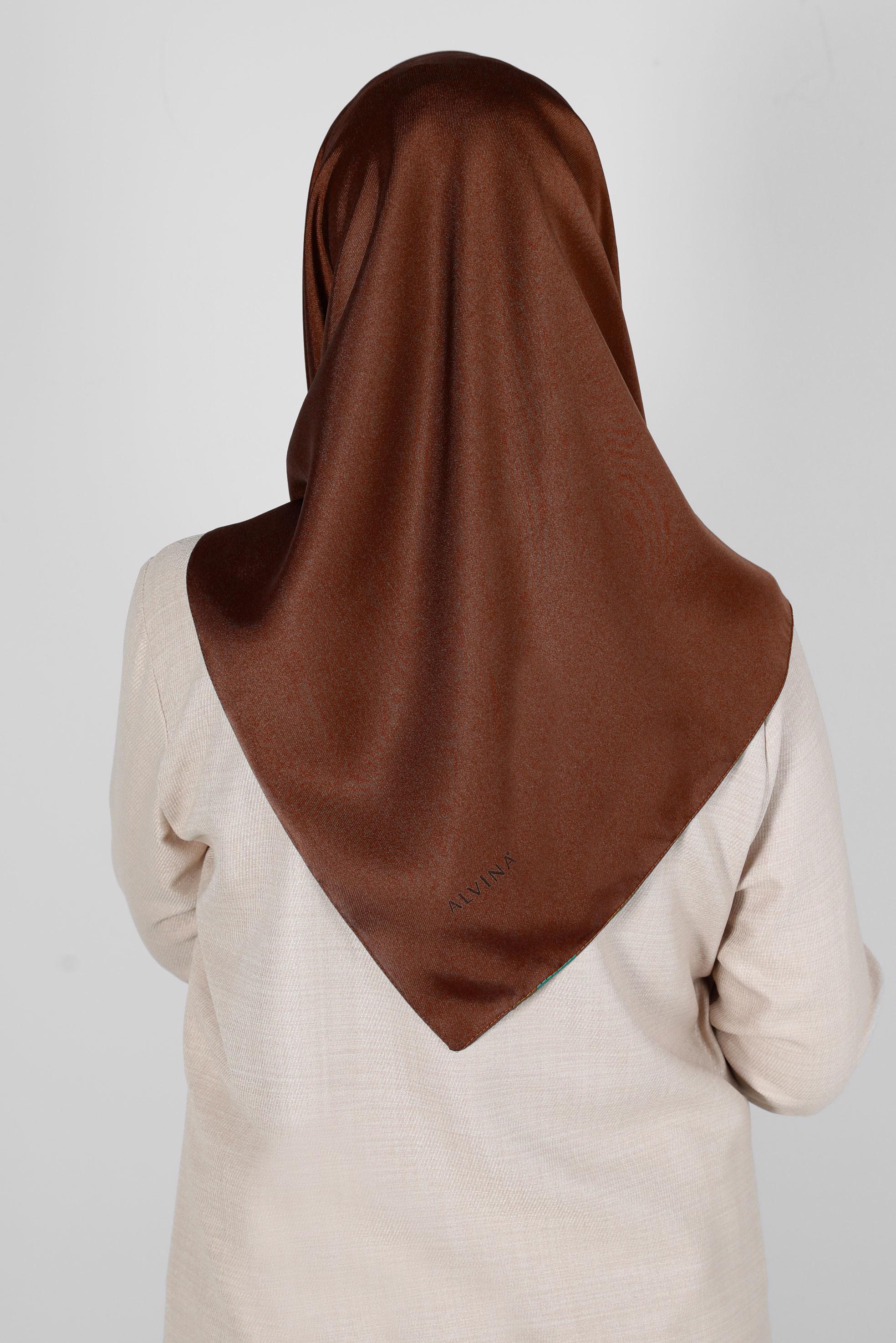 Tesettür giyim KAHVE ALVİNA DÜZ EŞARP 8220