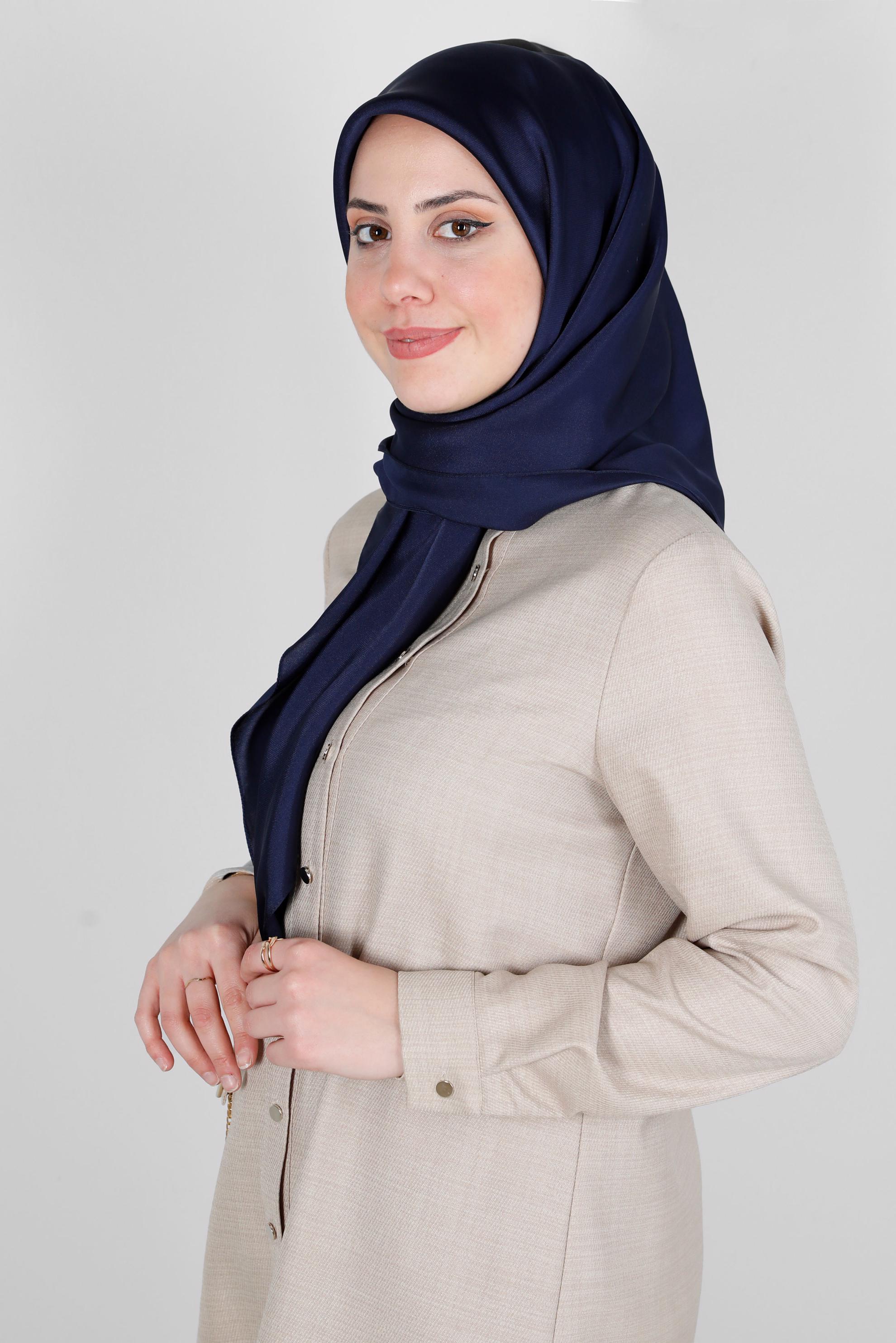 Tesettür giyim LACİVERT ALVİNA DÜZ EŞARP 8220