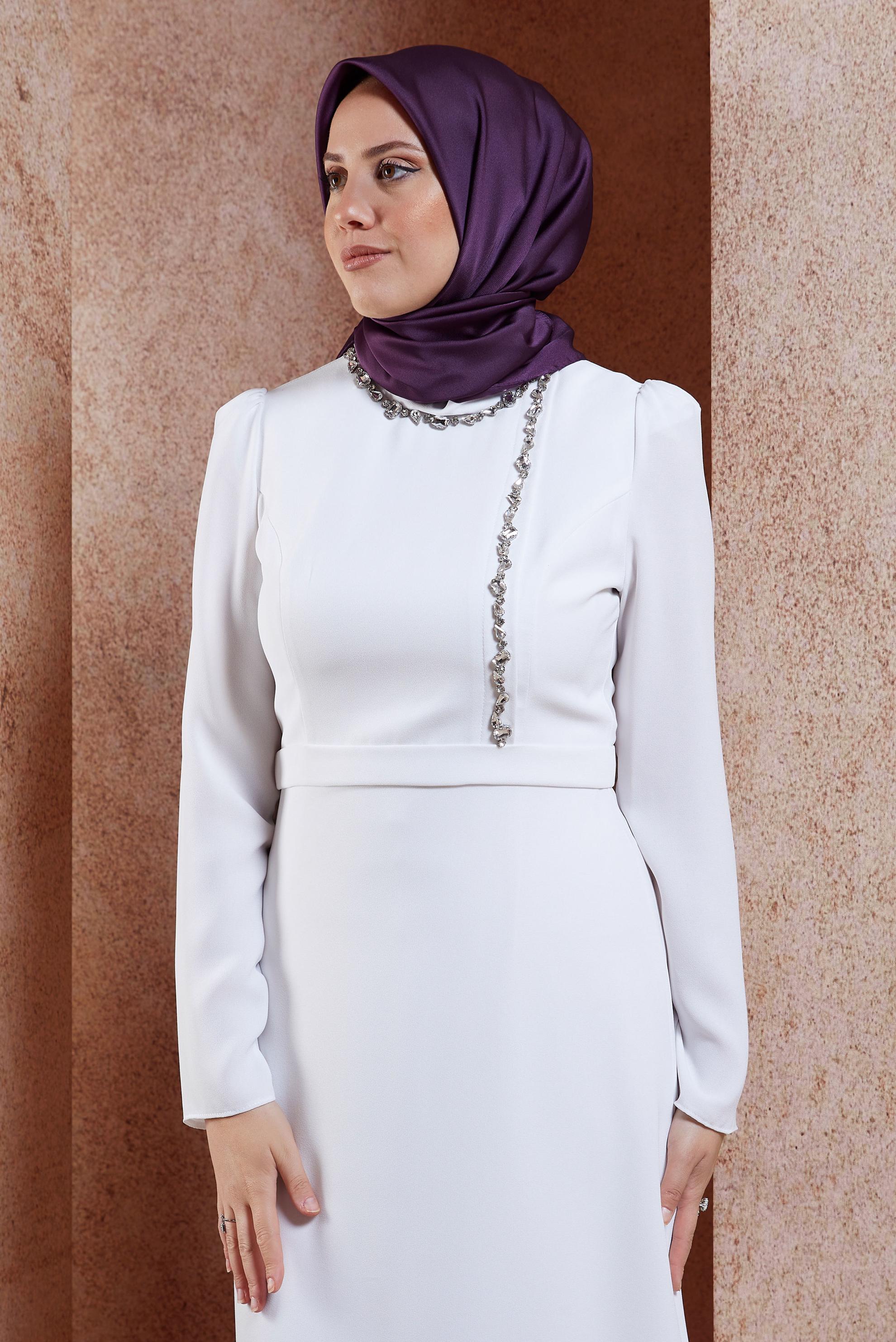 Tesettür giyim MÜRDÜM ALVİNA DÜZ EŞARP 8220