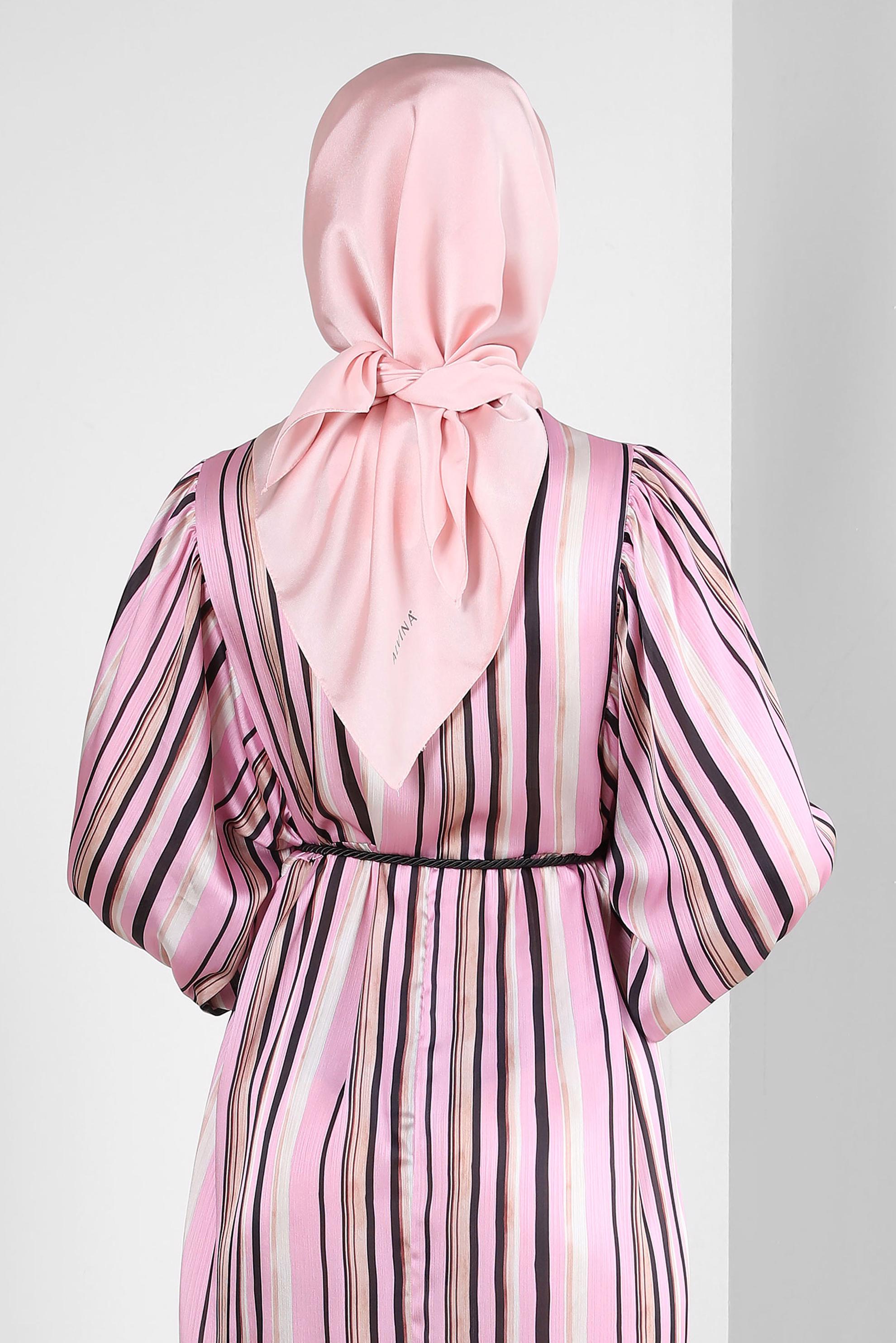 Tesettür giyim PUDRA ALVİNA DÜZ EŞARP 8220