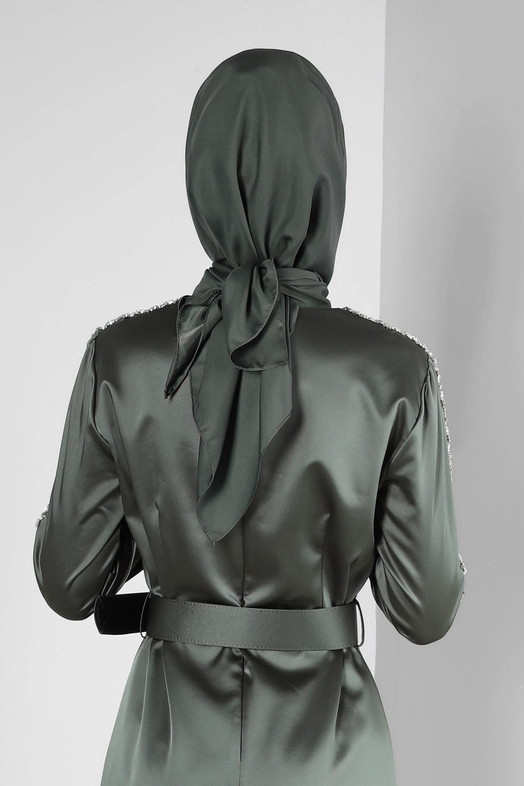 Tesettür giyim GRİ ALVİNA DÜZ EŞARP 8220