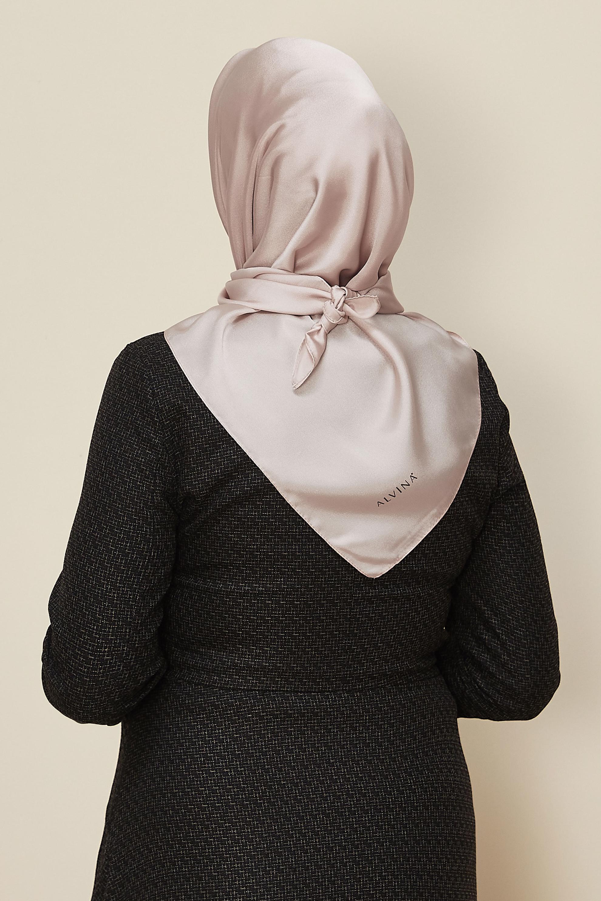 Tesettür giyim PUDRA ALVİNA DÜZ EŞARP 8220