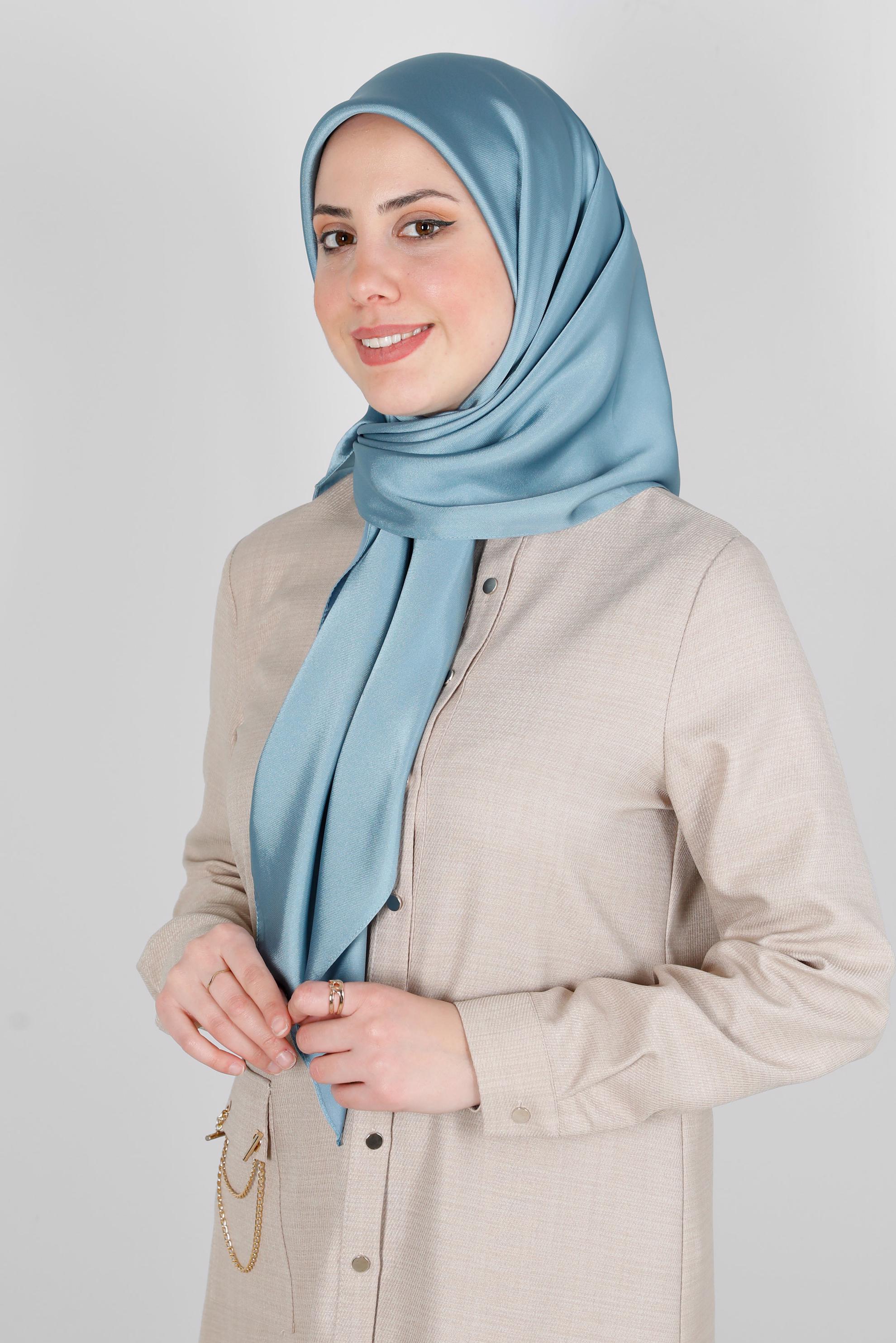 Tesettür giyim LACİVERT ALVİNA DÜZ EŞARP 8220