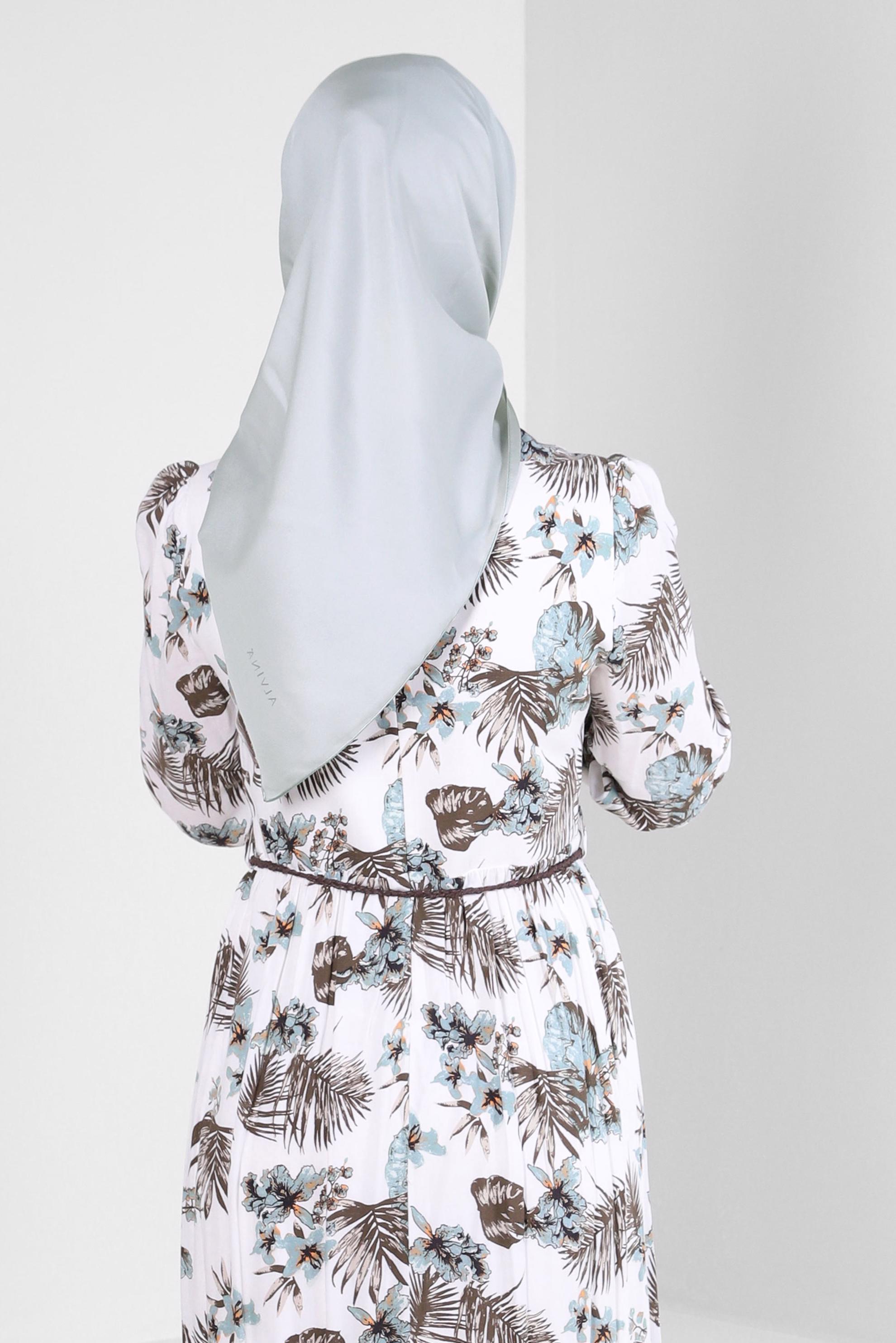 Tesettür giyim MAVİ ALVİNA DÜZ EŞARP 8220