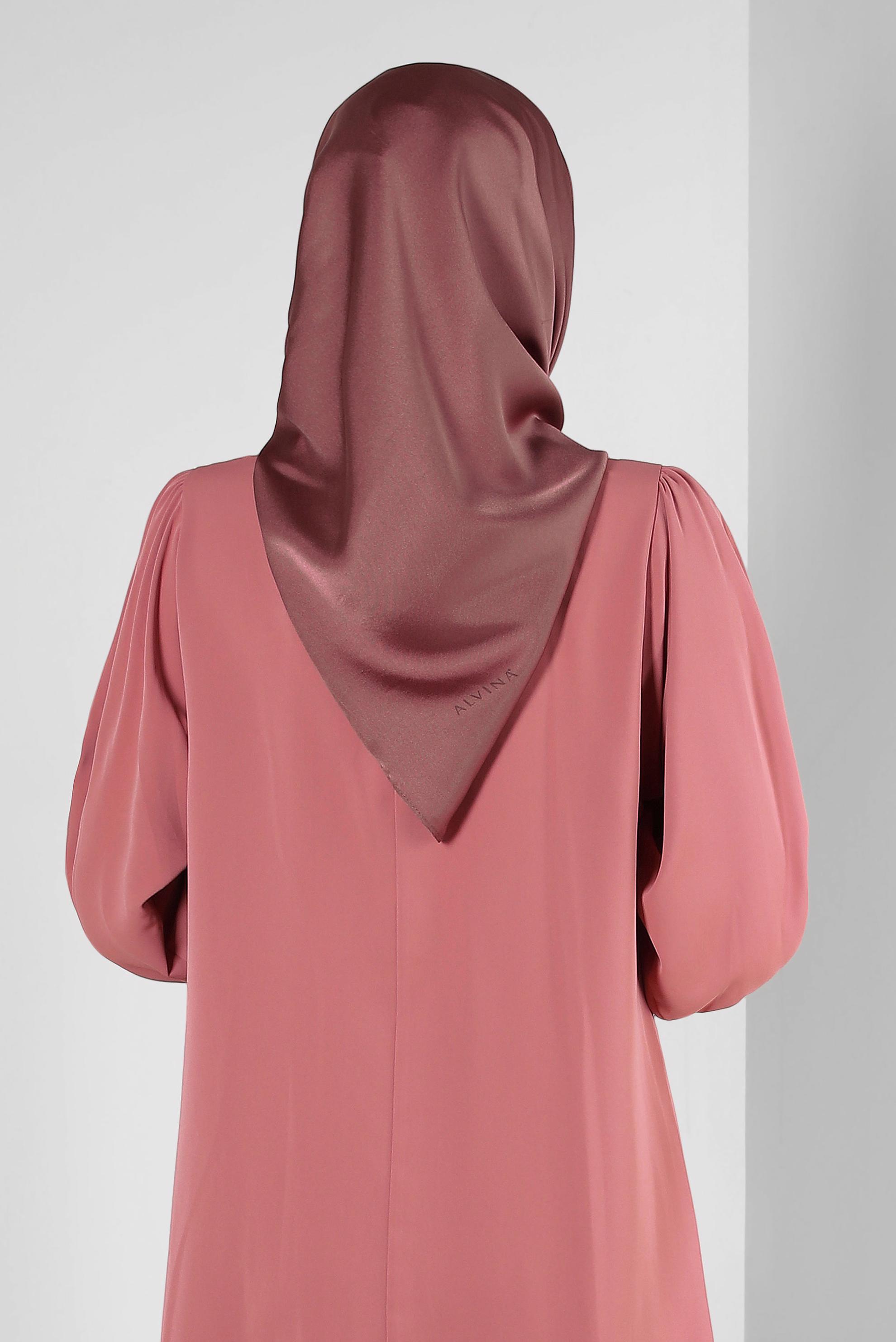 Tesettür giyim PEMBE ALVİNA DÜZ EŞARP 8220