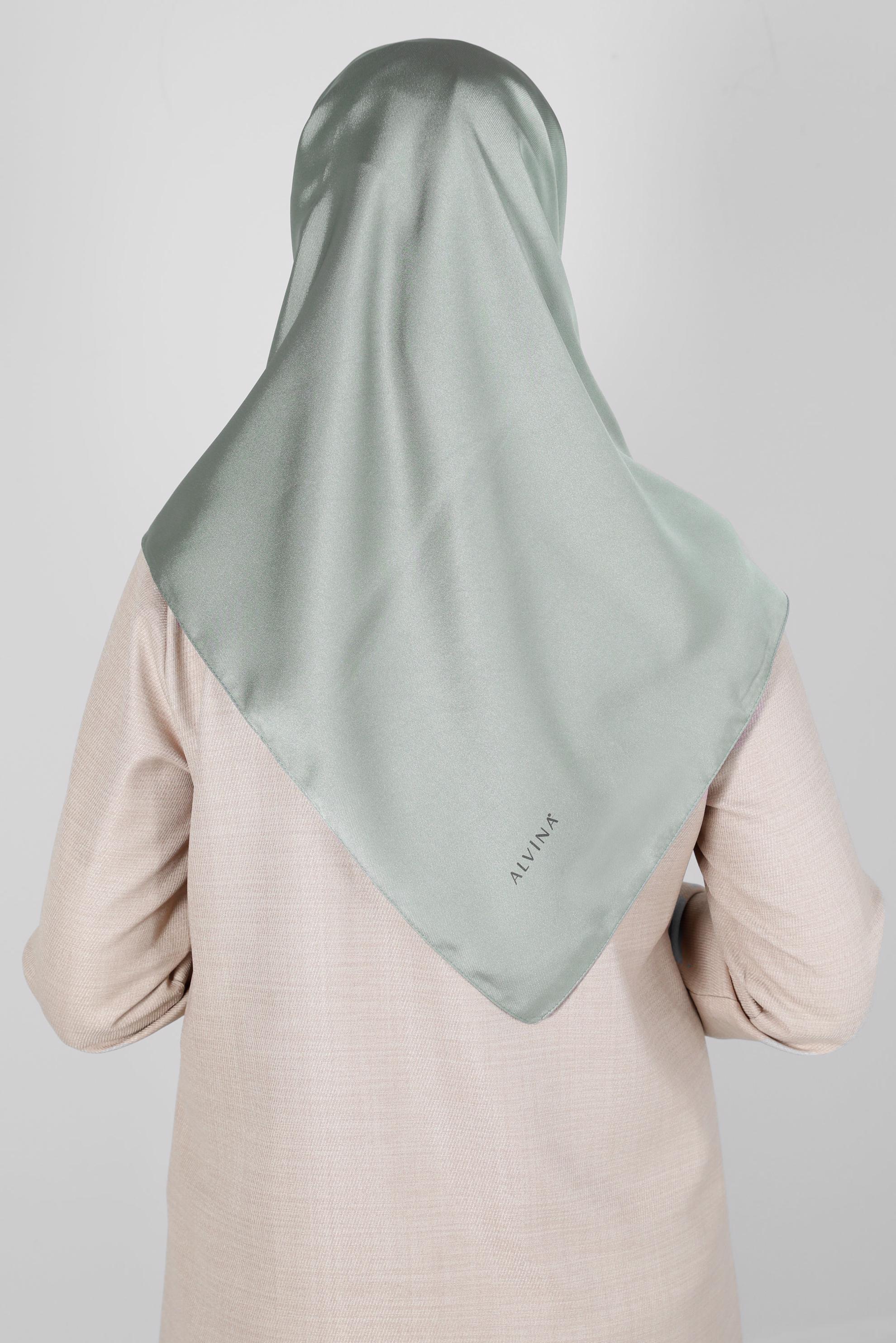 Tesettür giyim YEŞİL ALVİNA DÜZ EŞARP 8220