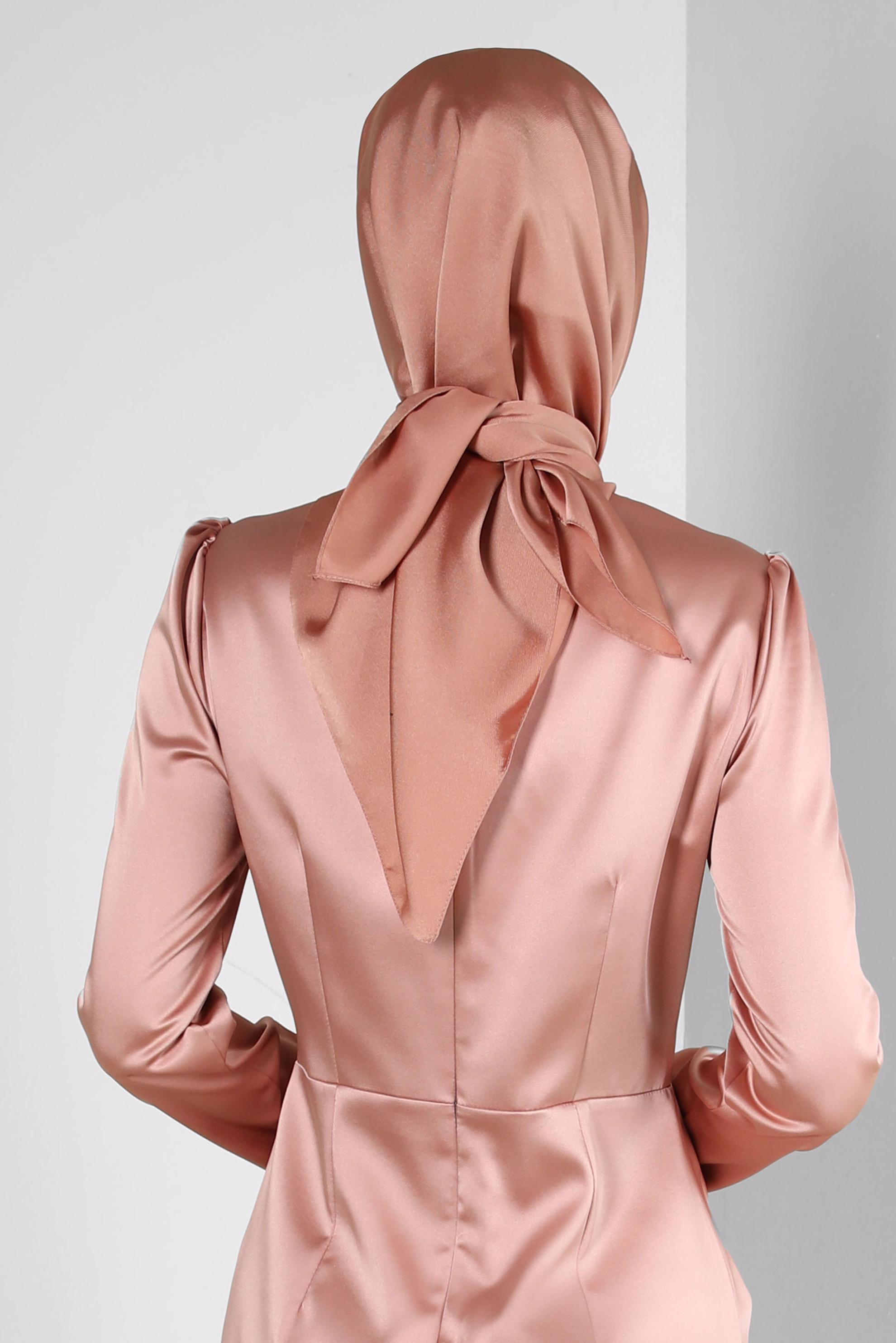 Tesettür giyim KAHVE ALVİNA DÜZ EŞARP 8220