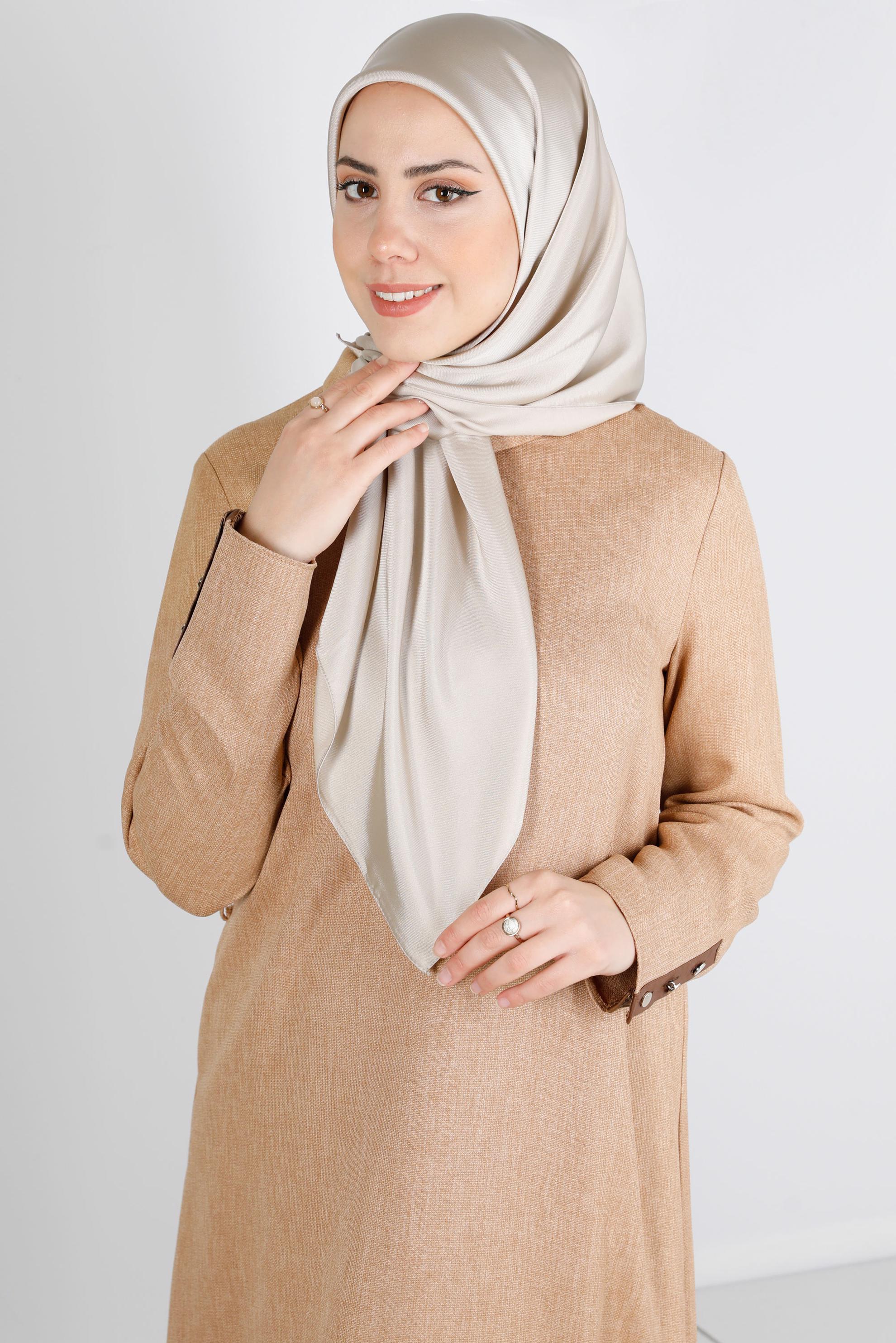 Tesettür giyim YEŞİL ALVİNA DÜZ EŞARP 8220