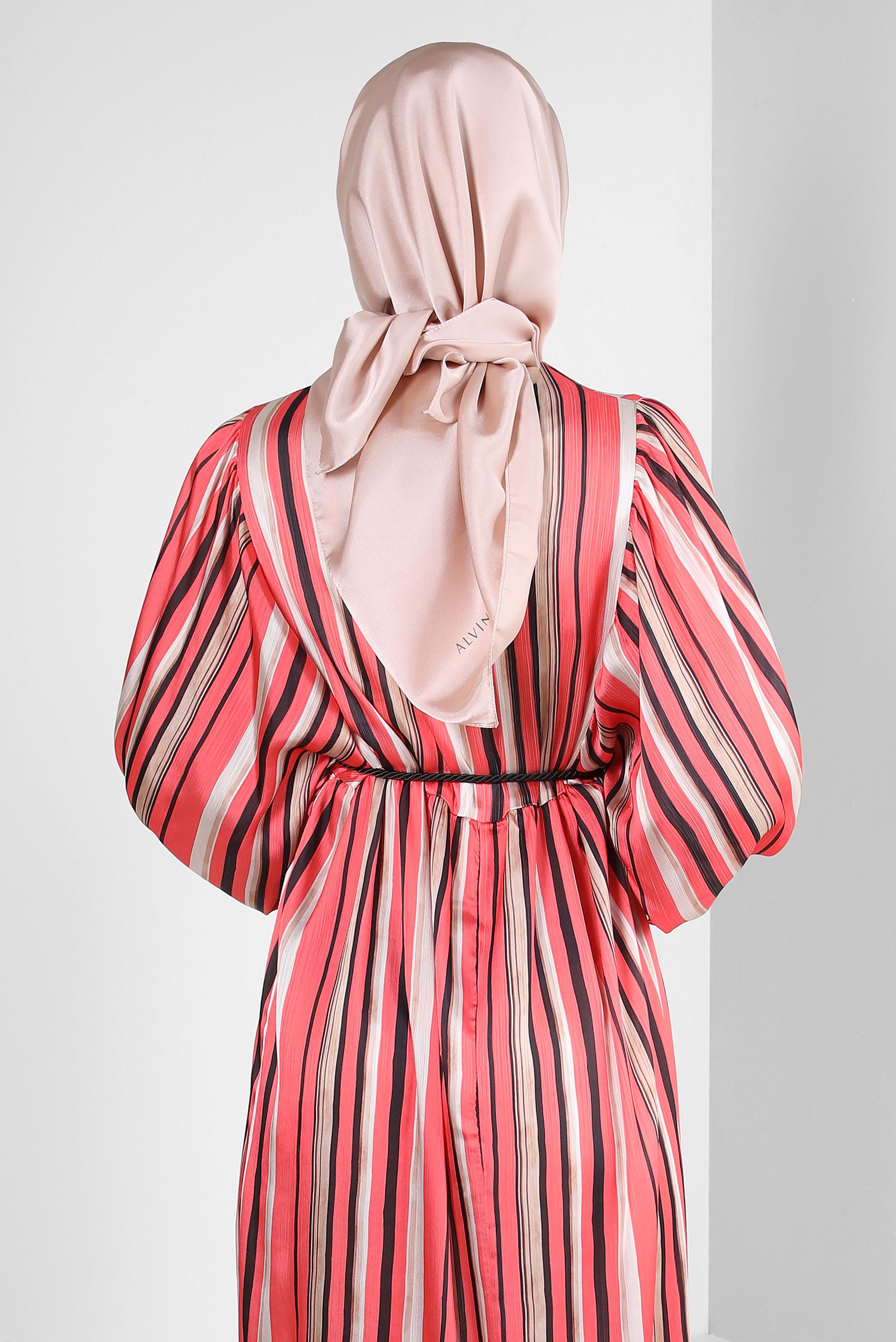 Tesettür giyim PUDRA ALVİNA DÜZ EŞARP 8220