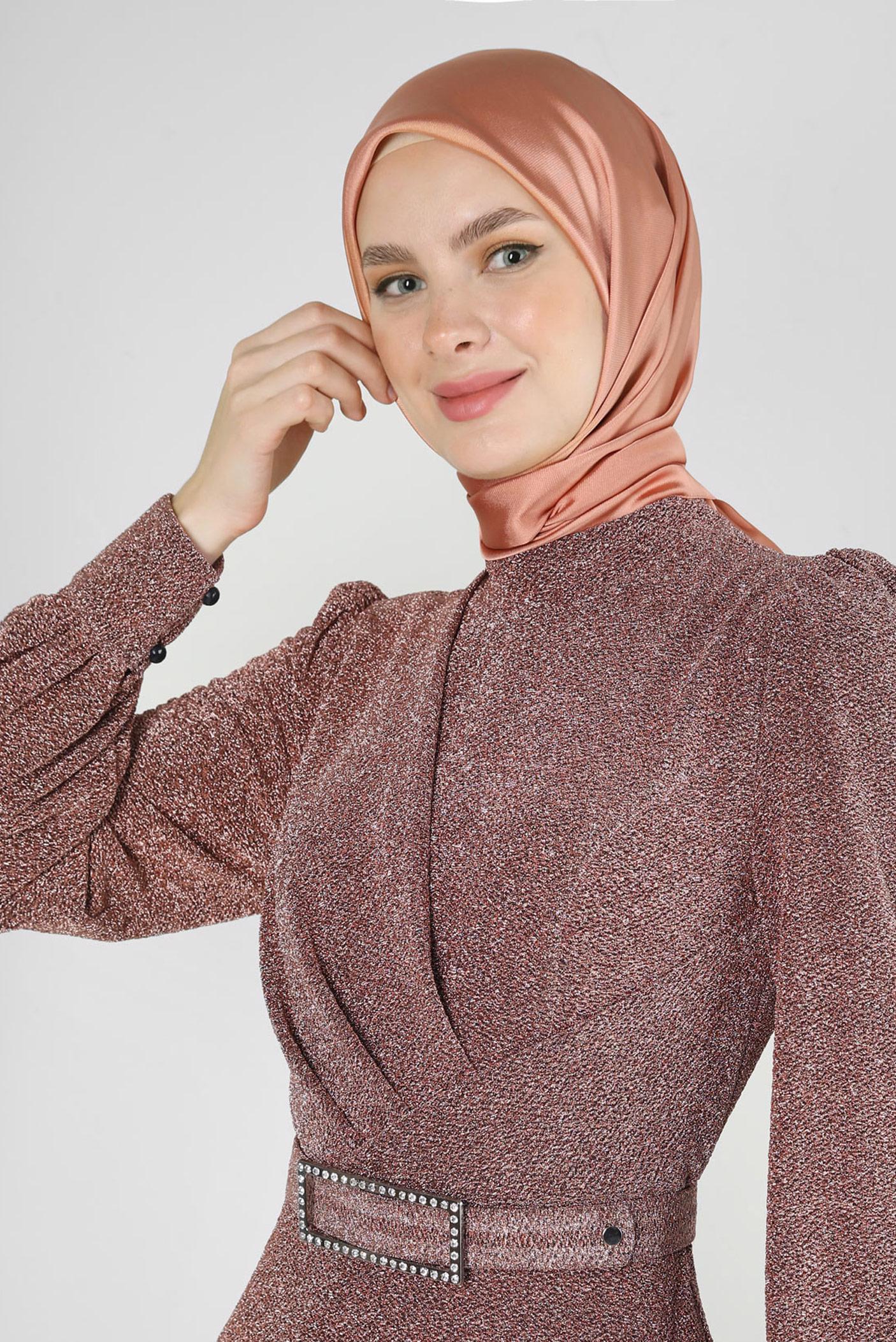 Tesettür giyim PUDRA ALVİNA DÜZ EŞARP 8220