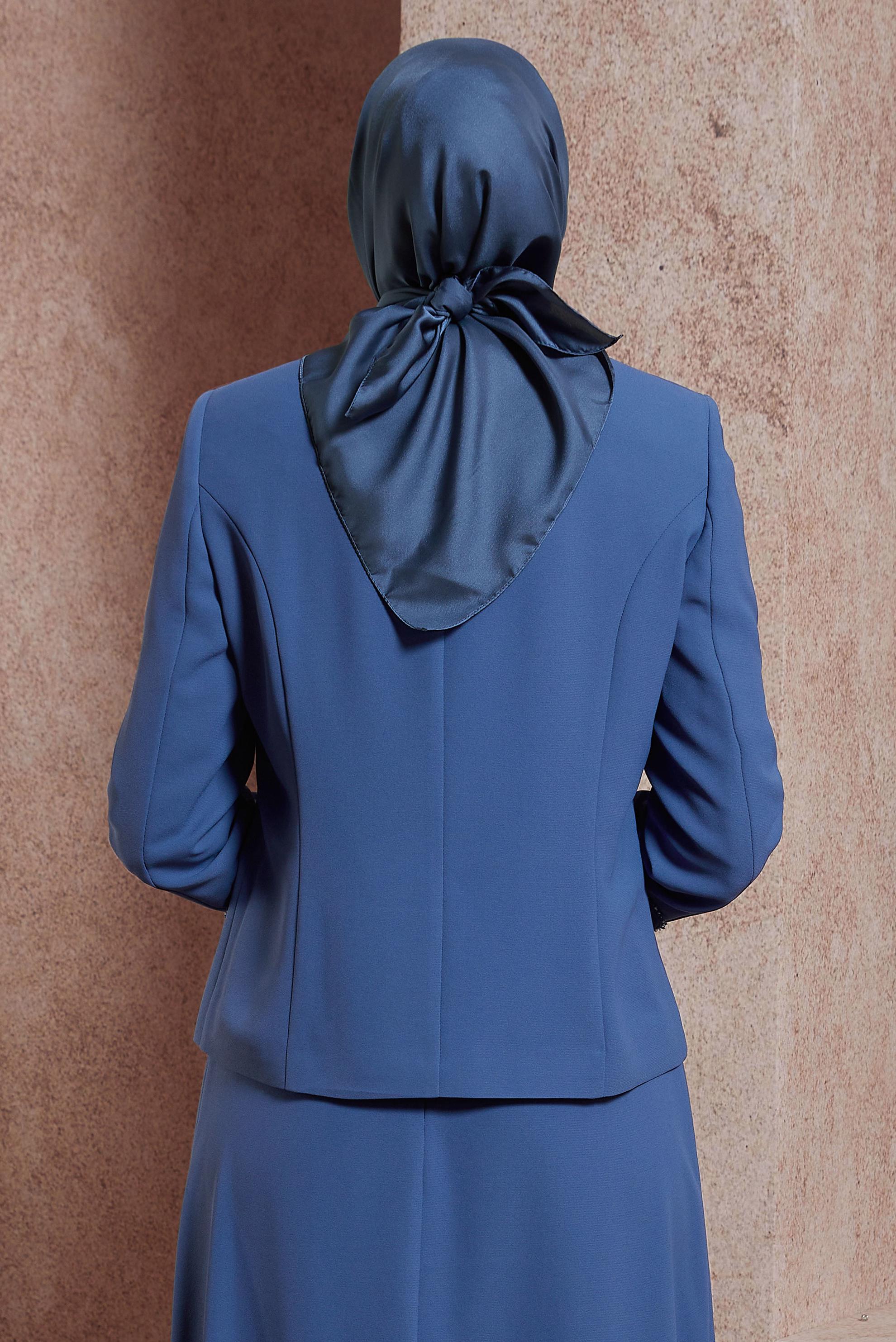 Tesettür giyim MAVİ ALVİNA DÜZ EŞARP 8220