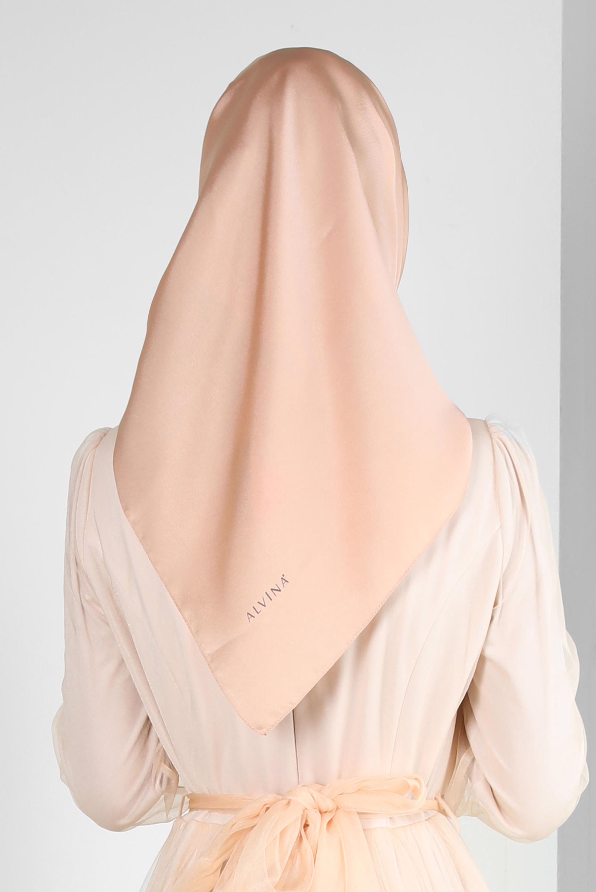 Tesettür giyim PUDRA ALVİNA DÜZ EŞARP 8220