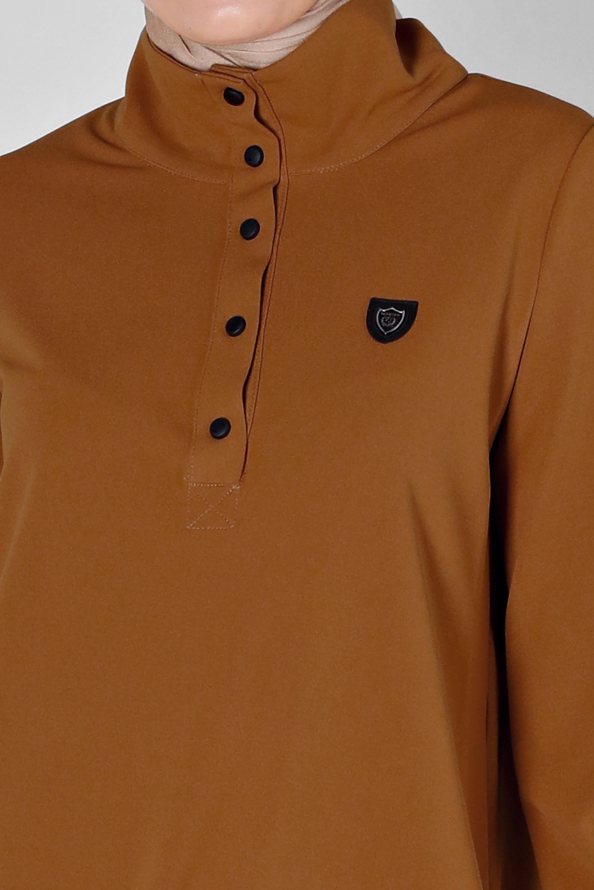 Tesettür giyim SARI ETEK UCU BÜZMELİ İKİLİ PANT. EŞOFMAN TAKIM 43340