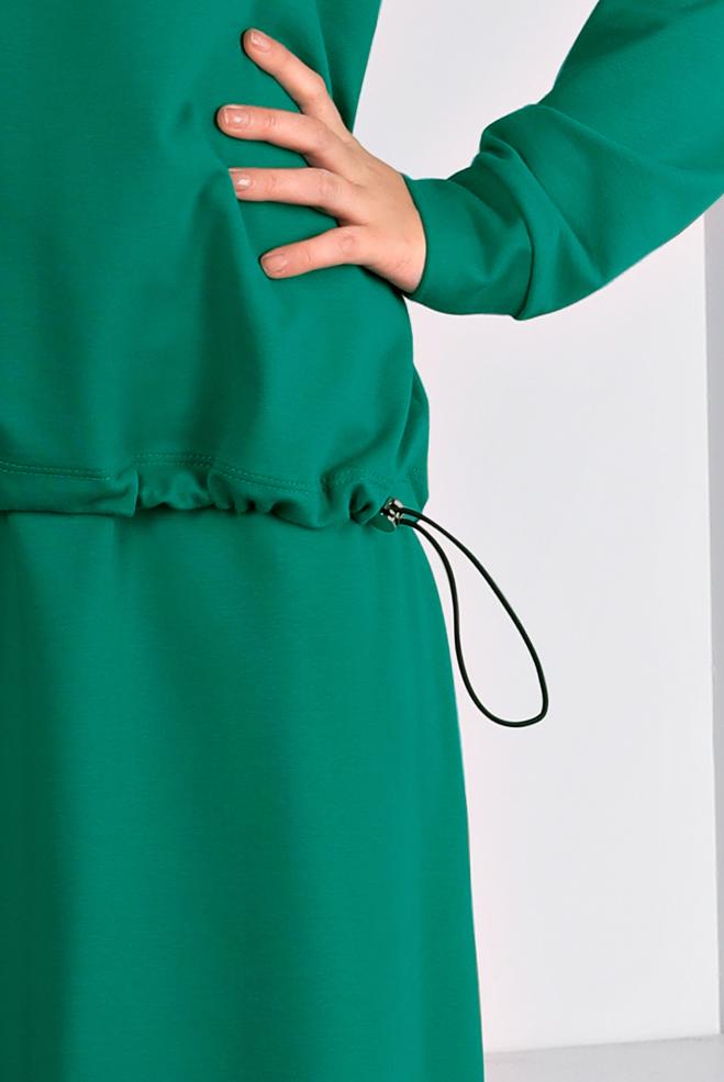 Hijab clothing BEIGE SLOGAN DETAIL 2-PIECE SKIRT TRACKSUIT SET 43388  - ALVİNA