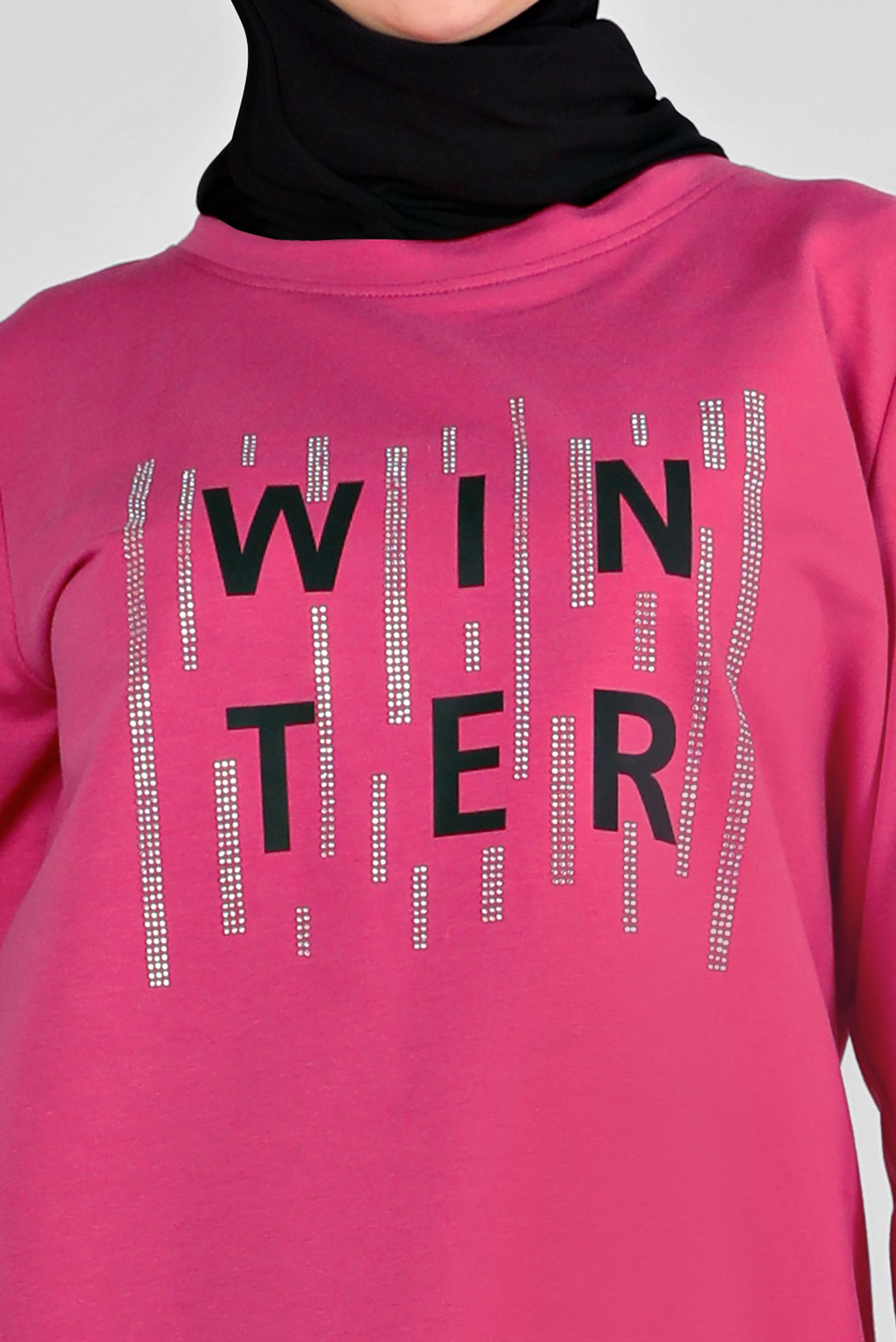 Vêtements hijab FUCHSIA COSTUME JUPE IMPRIMÉ AVEC GEMME 43389