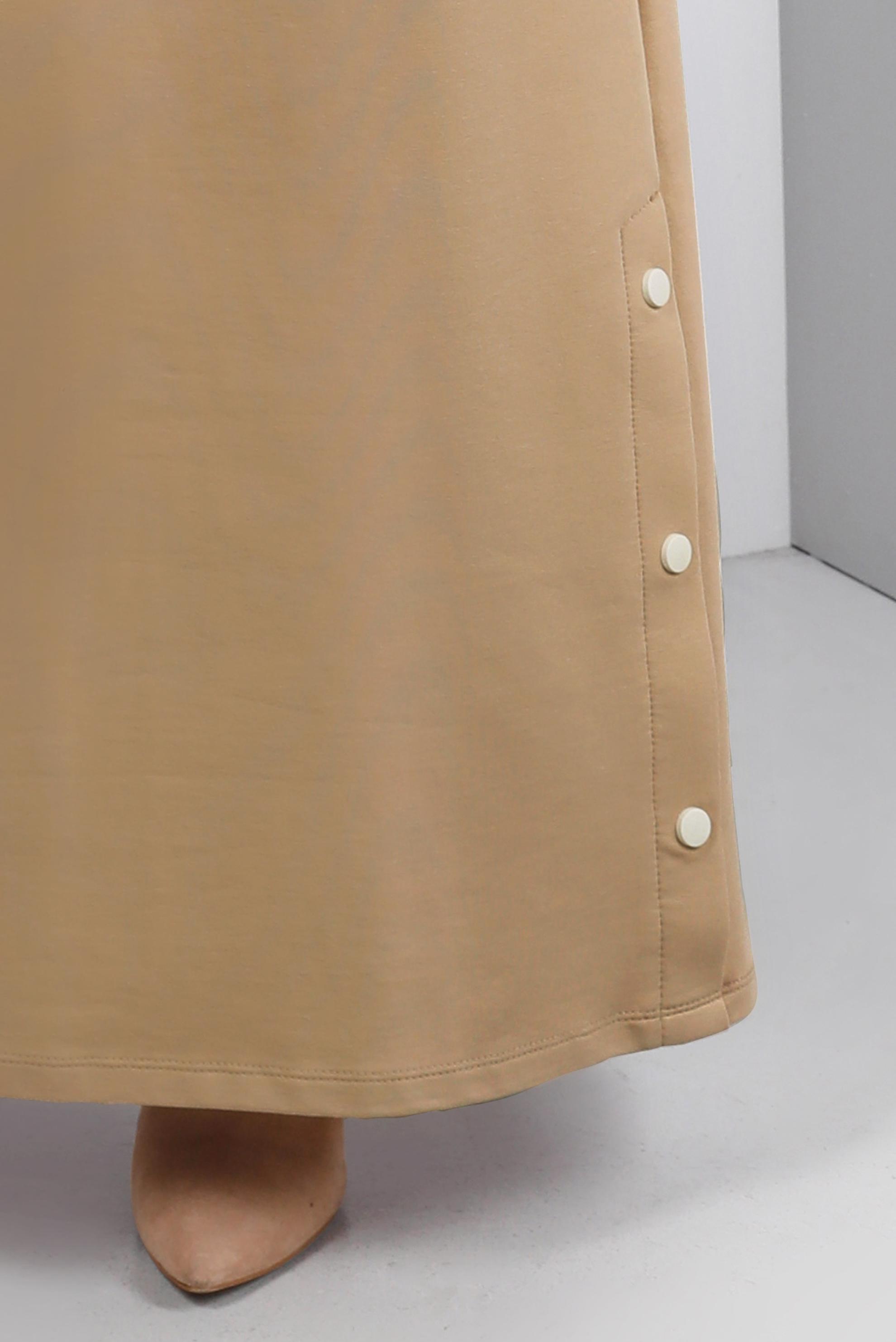 Vêtements hijab BEIGE ROBE SURVÊTEMENT IMPRIMÉ À CAPUCHE 43412