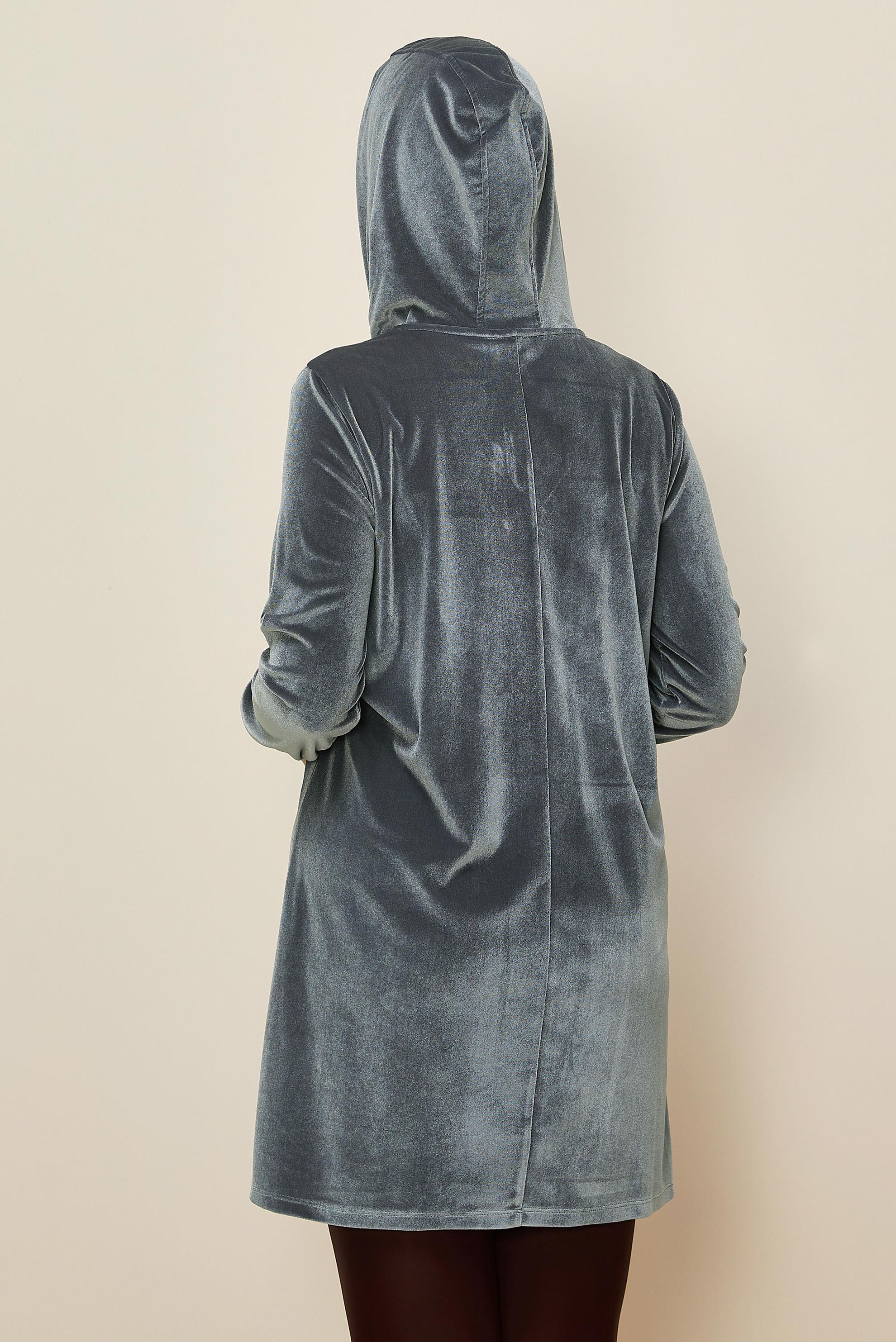 Hijab clothing SILVER GEM DETAIL VELVET TRACKSUIT TUNIC 43451