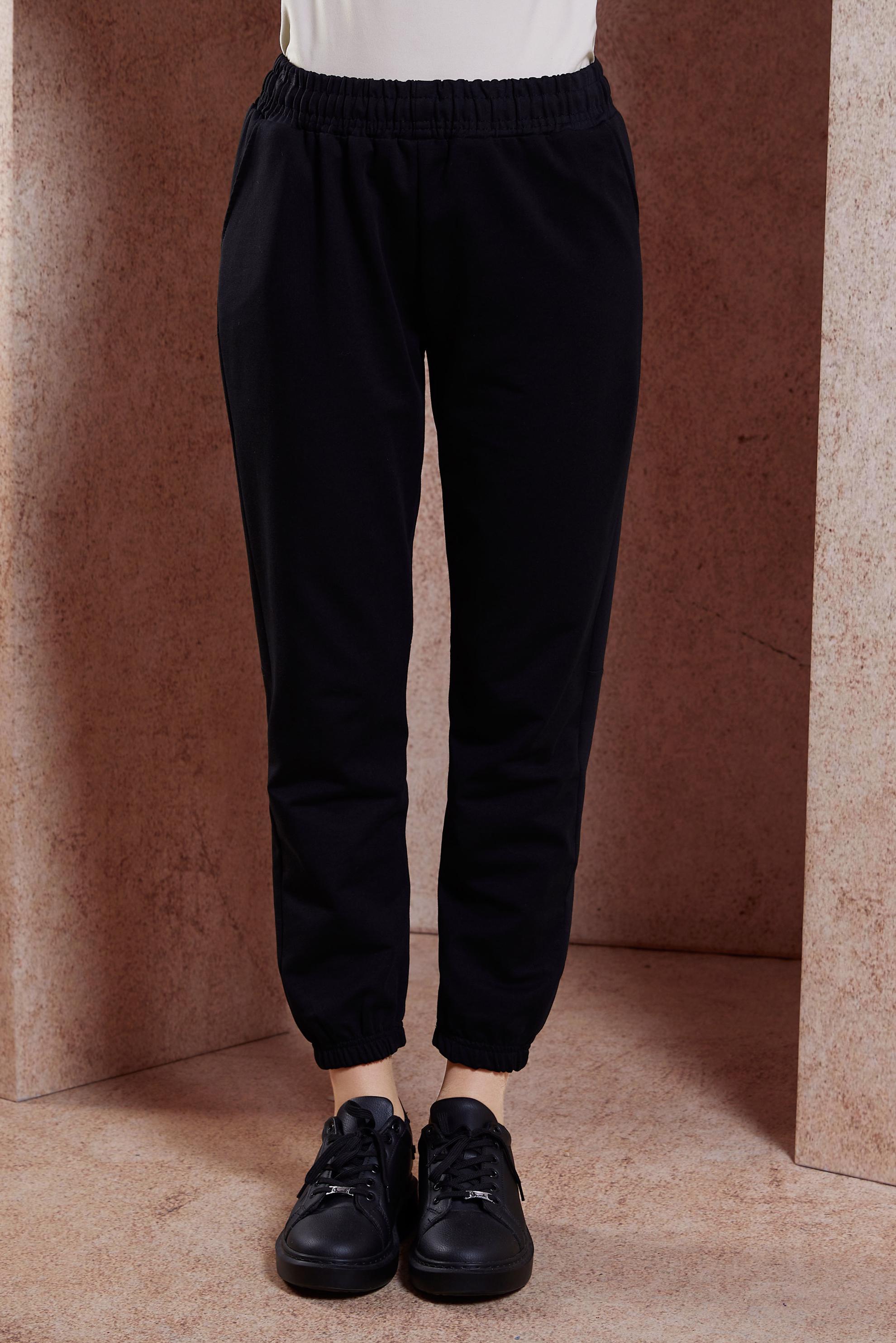 Vêtements hijab NOIR PANTALON DE SURVÊTEMENT À JAMBES ÉLASTIQUES 70397-1