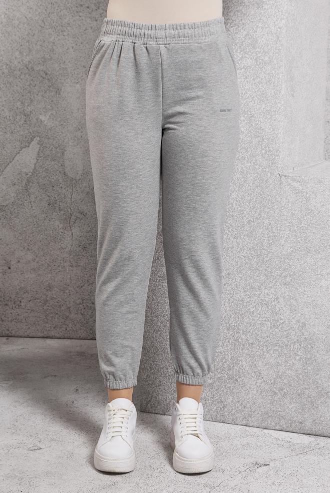 Hijab clothing GREY ELASTIC LEGS SWEATPANTS 70397-1 - ALVİNA