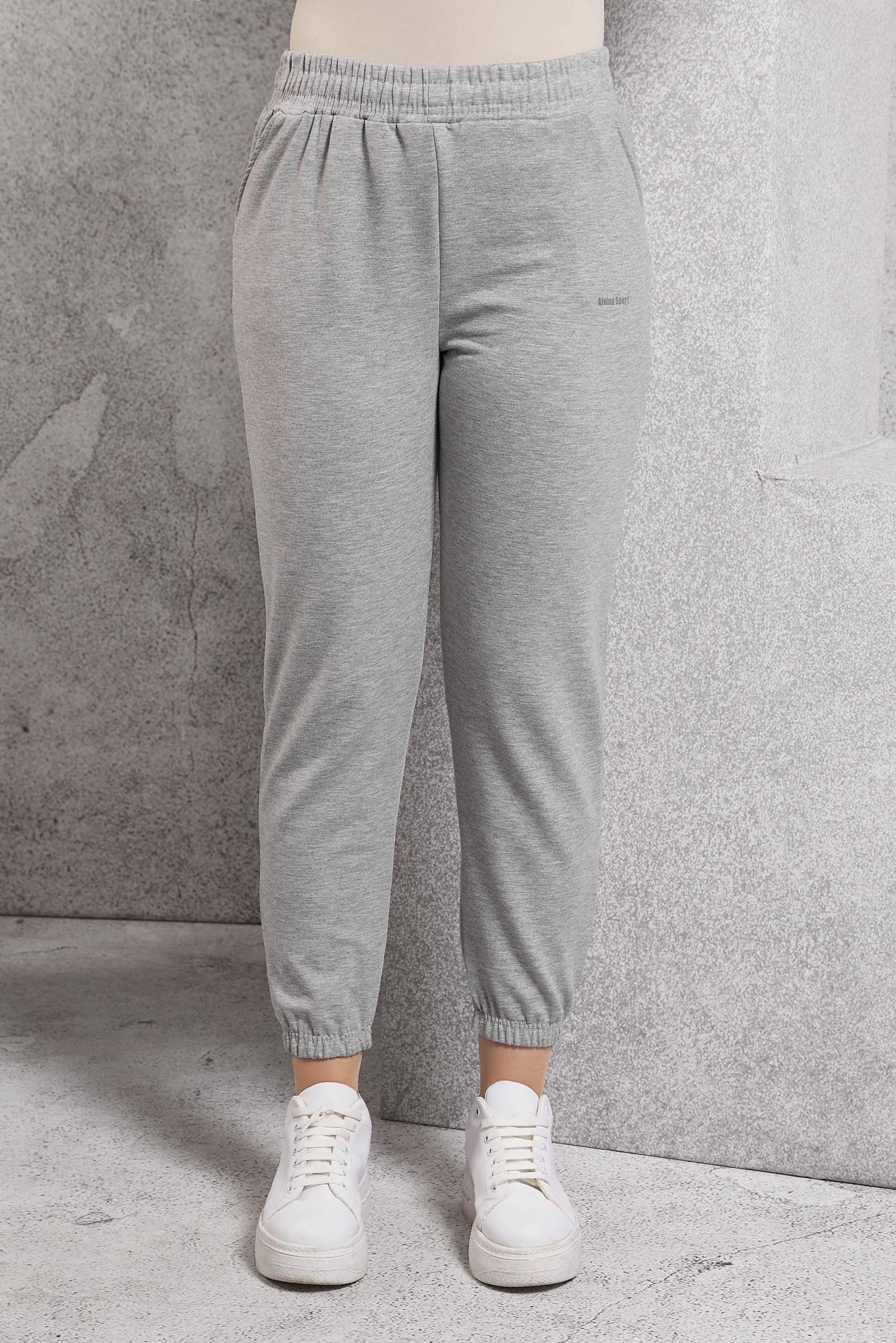 Hijab clothing GREY ELASTIC LEGS SWEATPANTS 70397-1