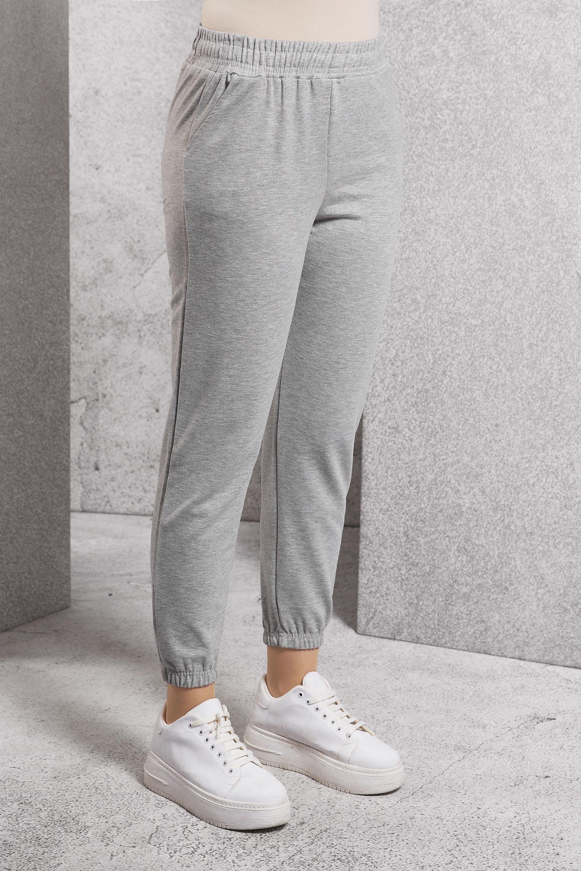 Hijab clothing GREY ELASTIC LEGS SWEATPANTS 70397-1