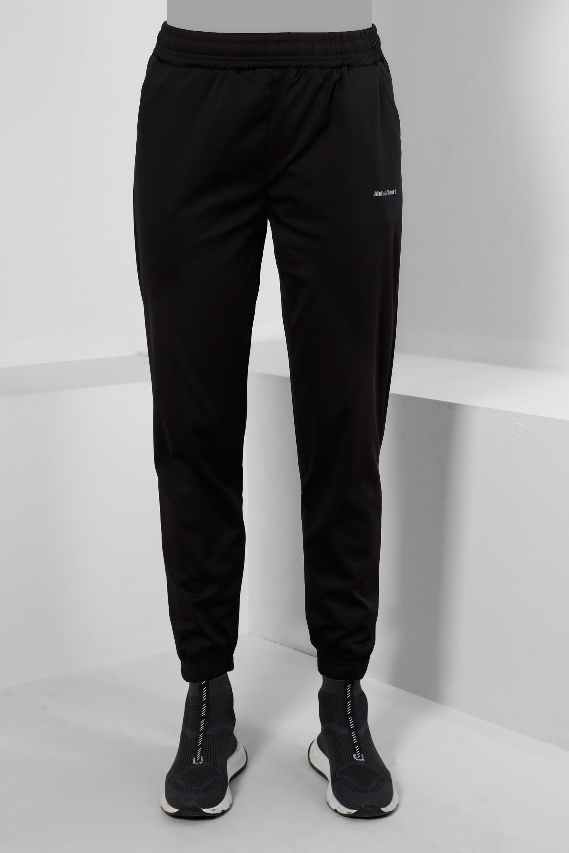 Hijab clothing BLACK ELASTIC WAIST AND CUFFS TRACK PANTS 70479