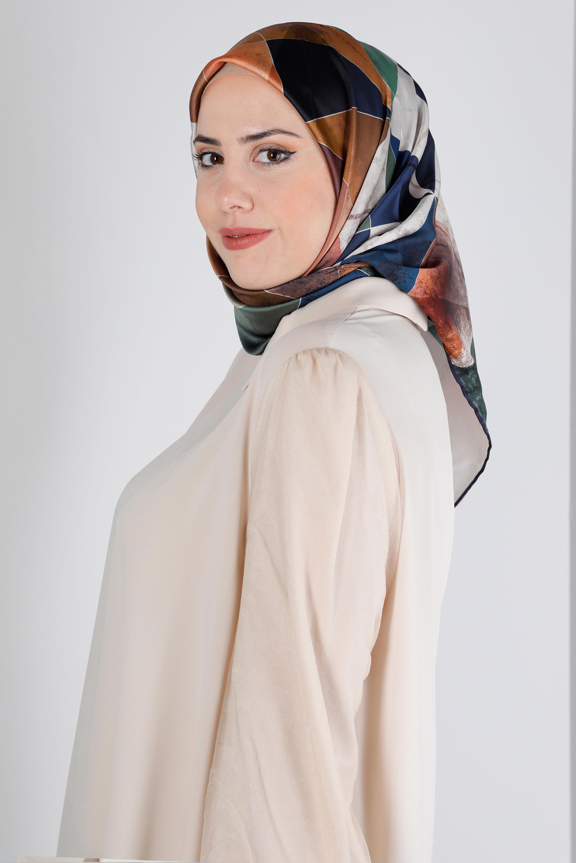 Hijab clothing NAVY BLUE  ALVİNA SCARF 8200