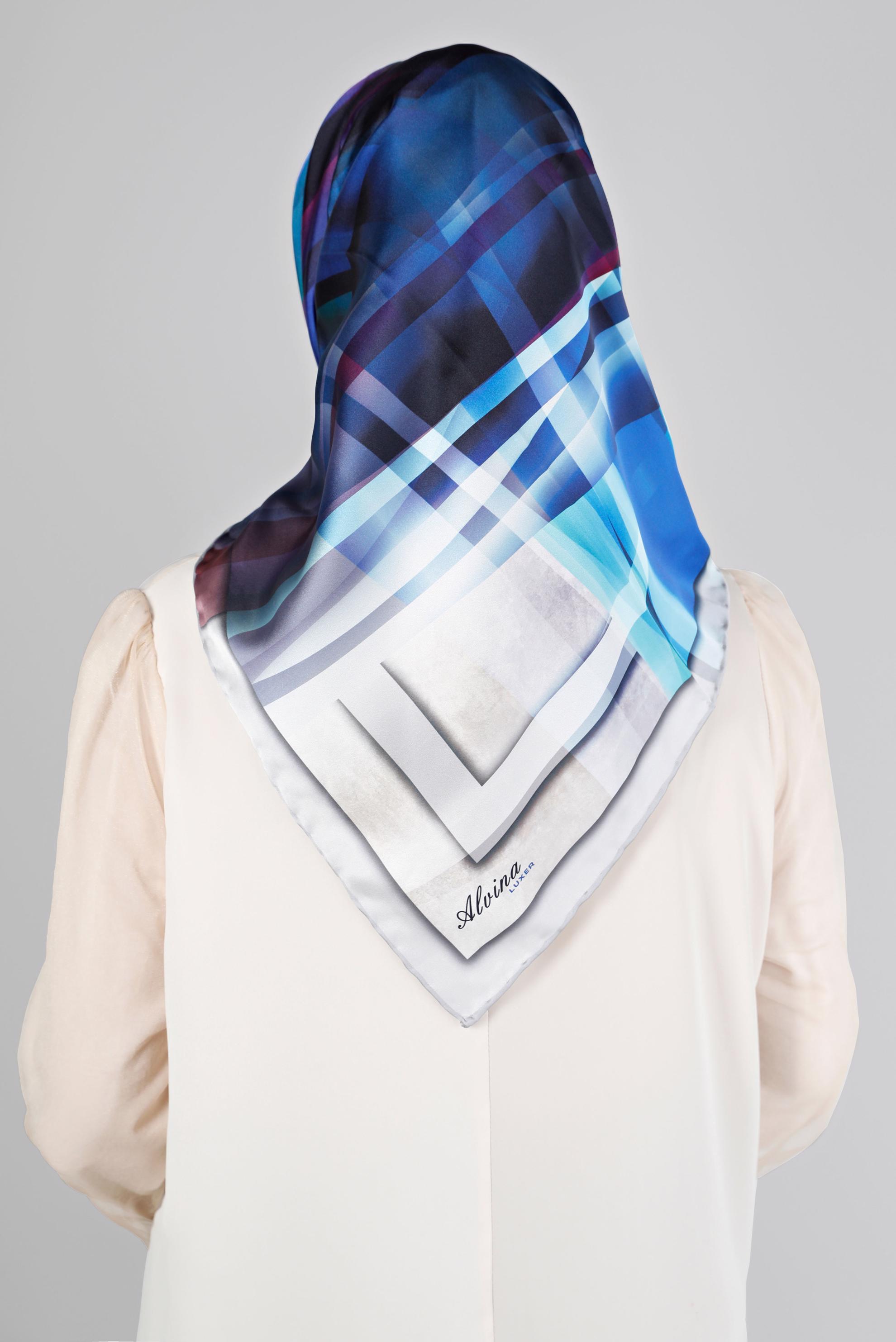 Tesettür giyim GRİ ALVİNA DİJİTAL SURA EŞARP 8201 