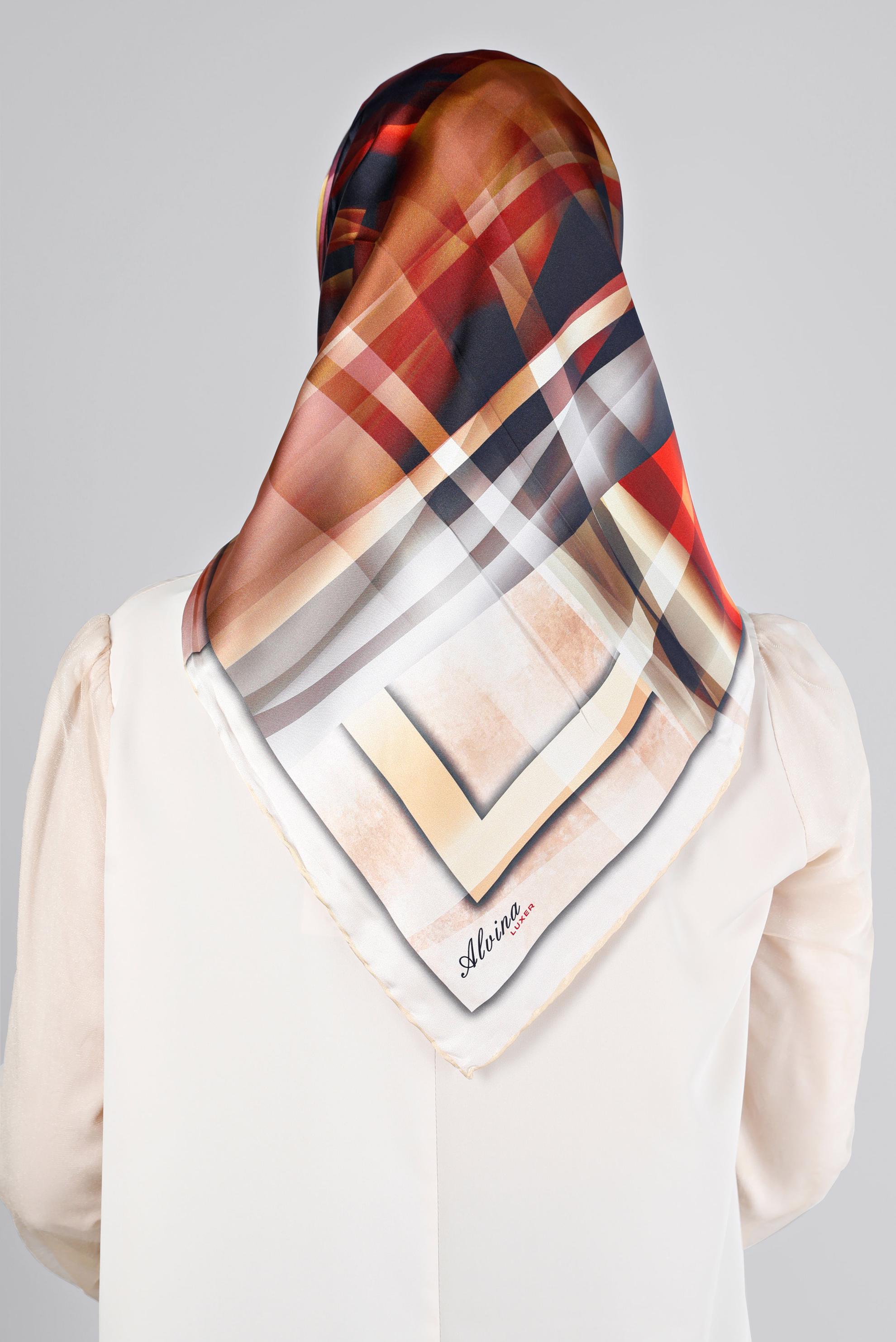 Tesettür giyim SARI ALVİNA DİJİTAL SURA EŞARP 8201 