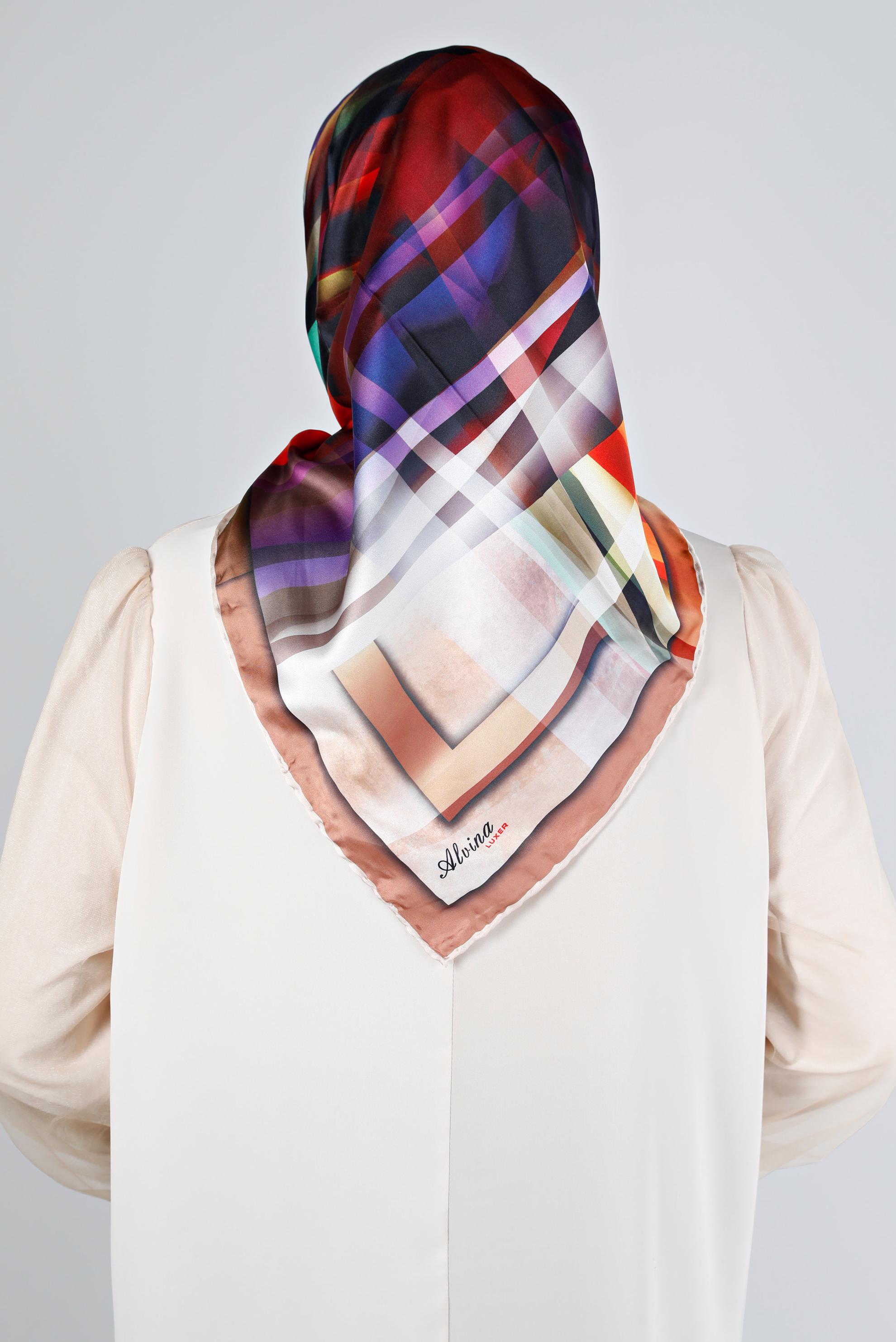 Tesettür giyim TABA ALVİNA DİJİTAL SURA EŞARP 8201 