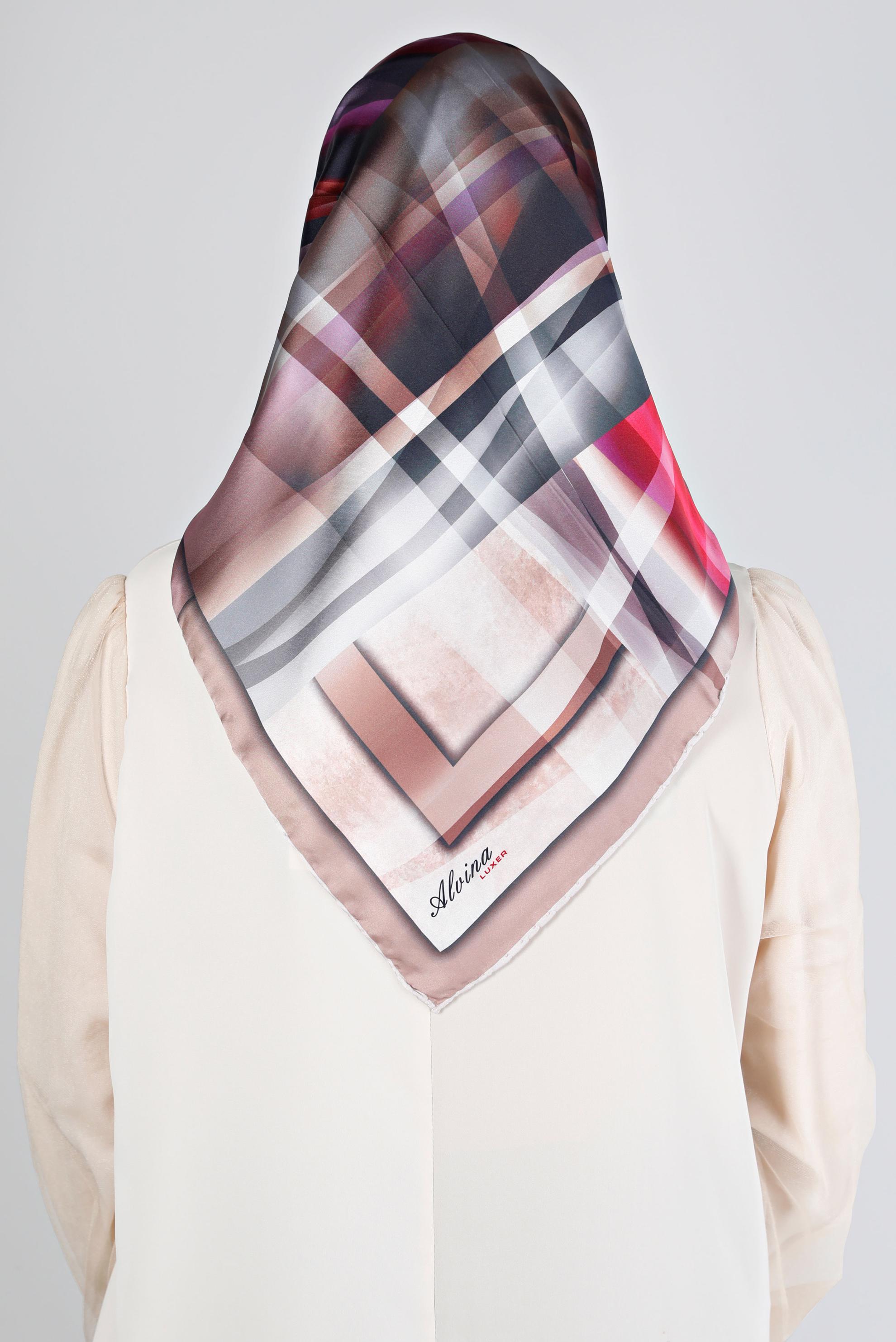 Tesettür giyim VİZON ALVİNA DİJİTAL SURA EŞARP 8201 