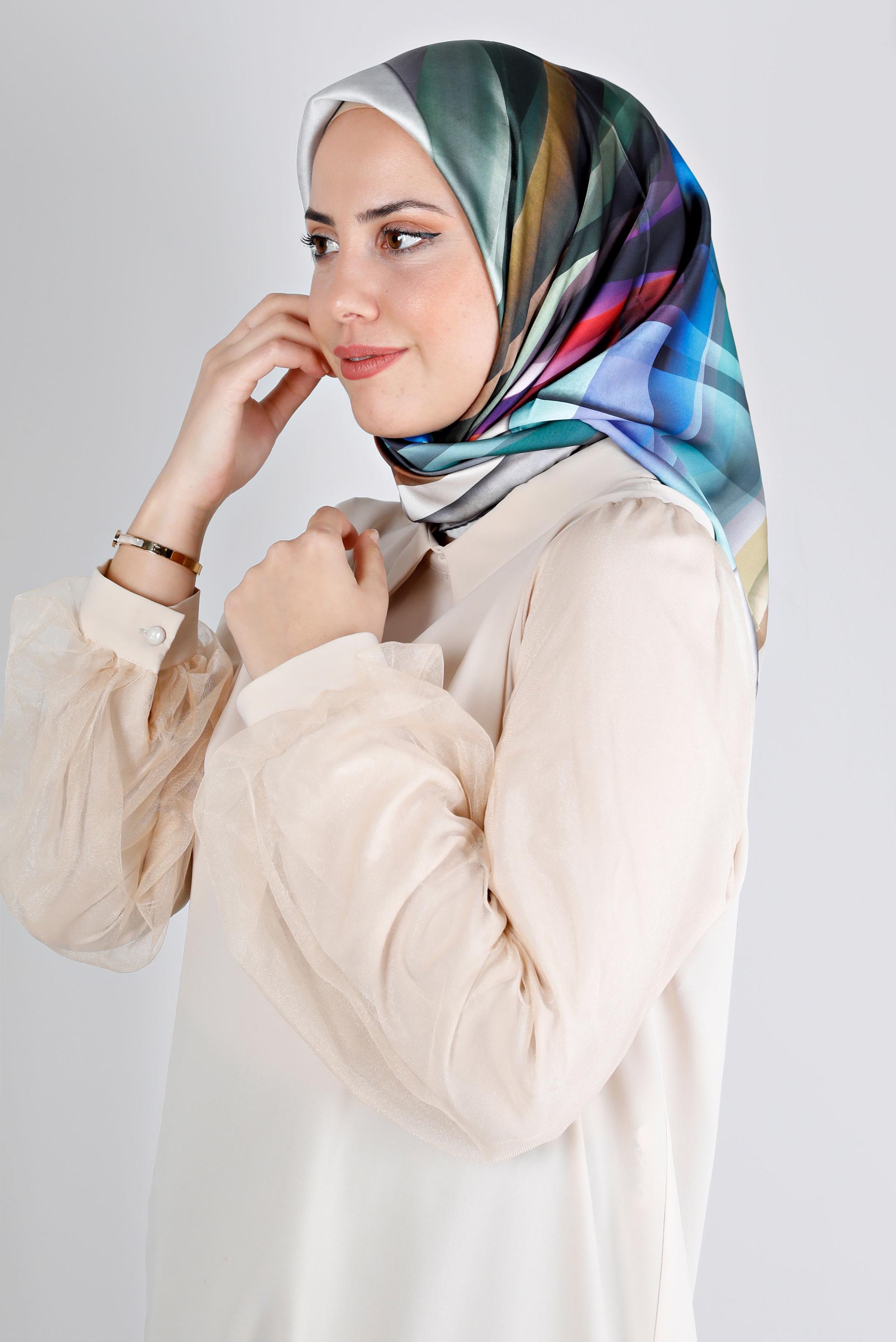 Hijab clothing BLUE ALVİNA SCARF 8201 