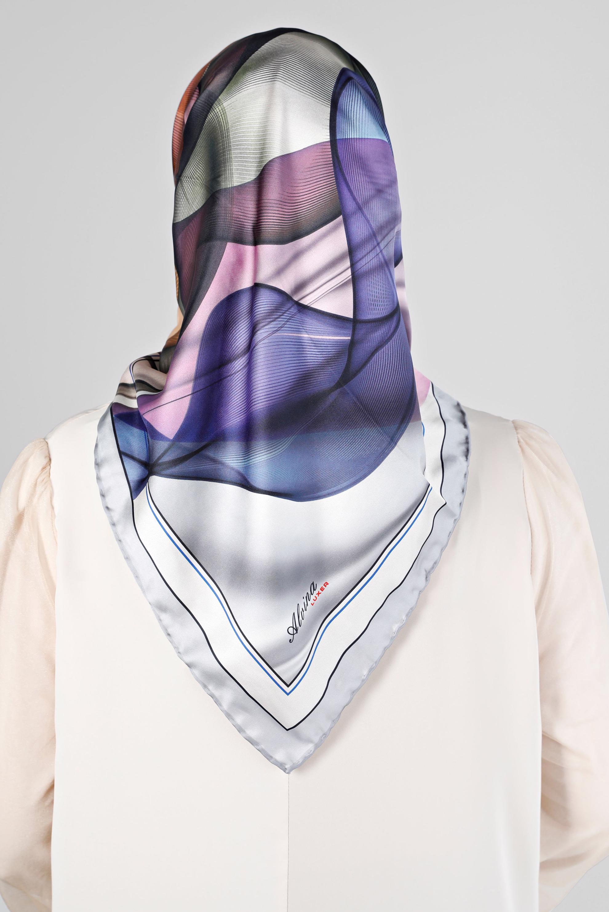 Tesettür giyim GRİ ALVİNA DİJİTAL EŞARP 8202