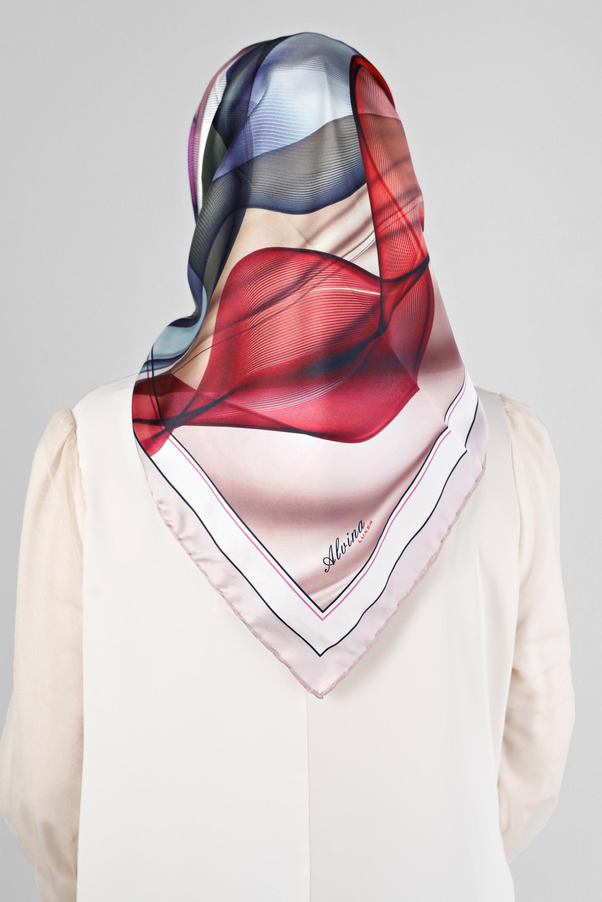 Tesettür giyim PUDRA ALVİNA DİJİTAL EŞARP 8202