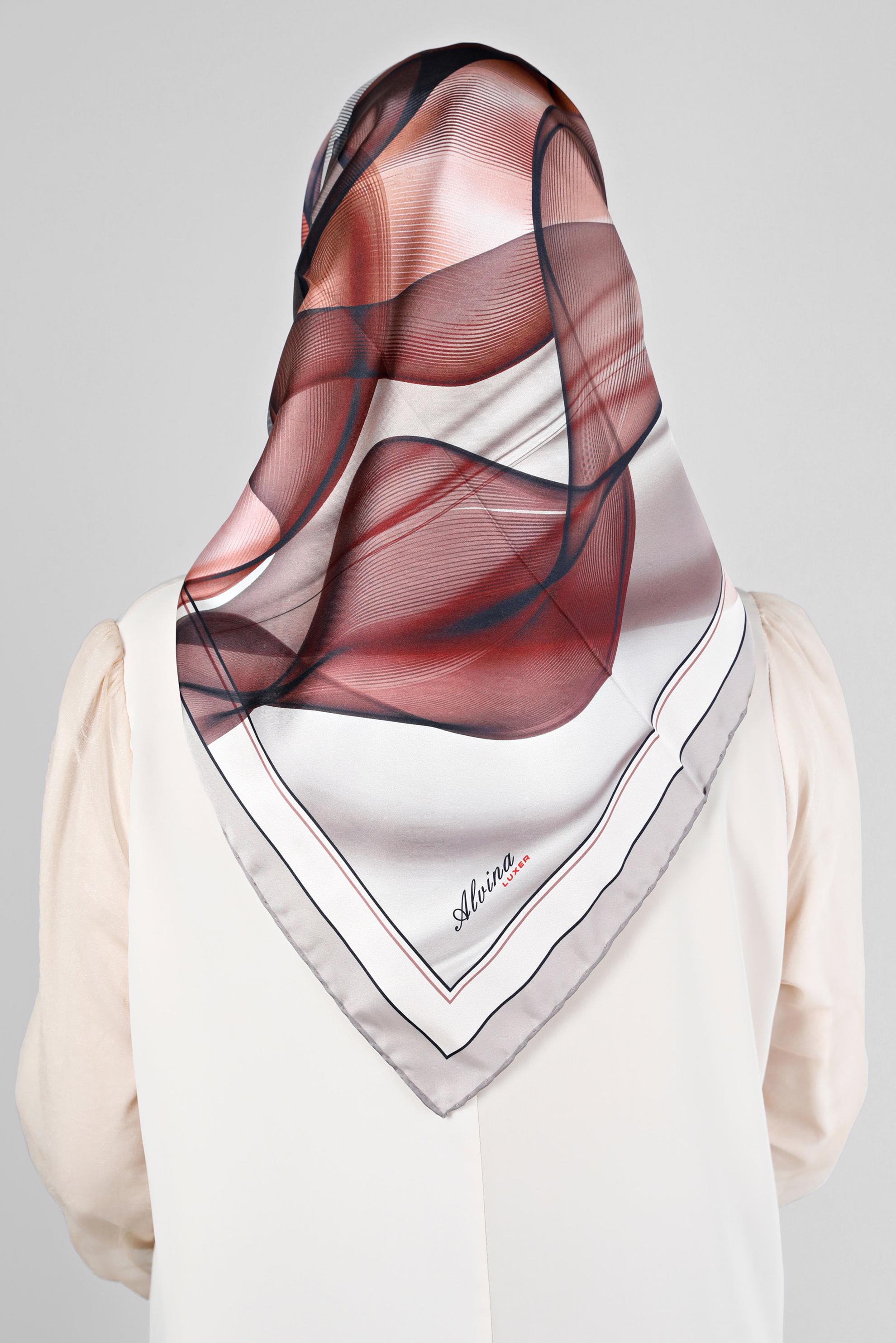 Hijab clothing MINK ALVİNA PATTERNED SCARF 8202