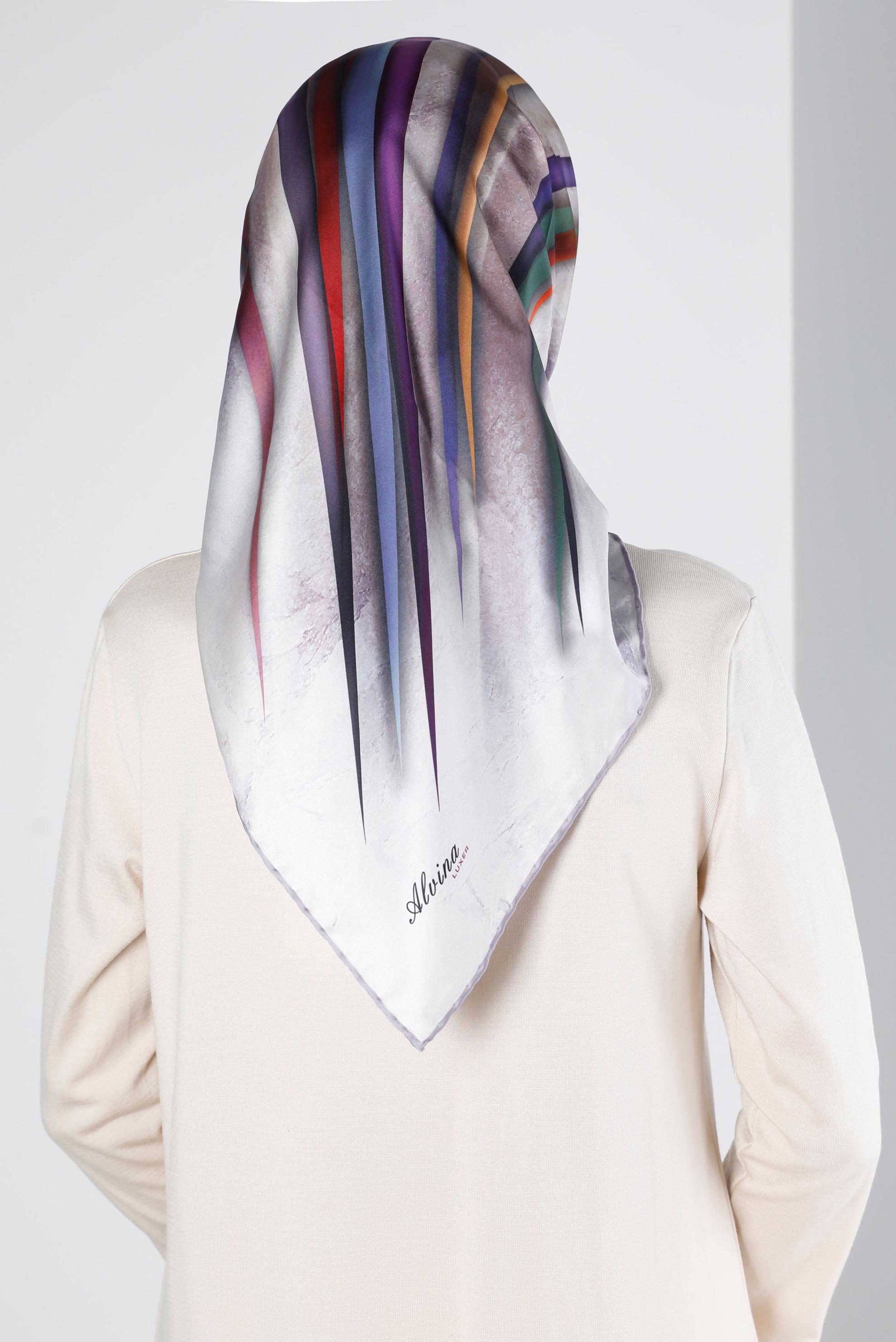 Tesettür giyim MOR ALVİNA DİJİTAL EŞARP 8203