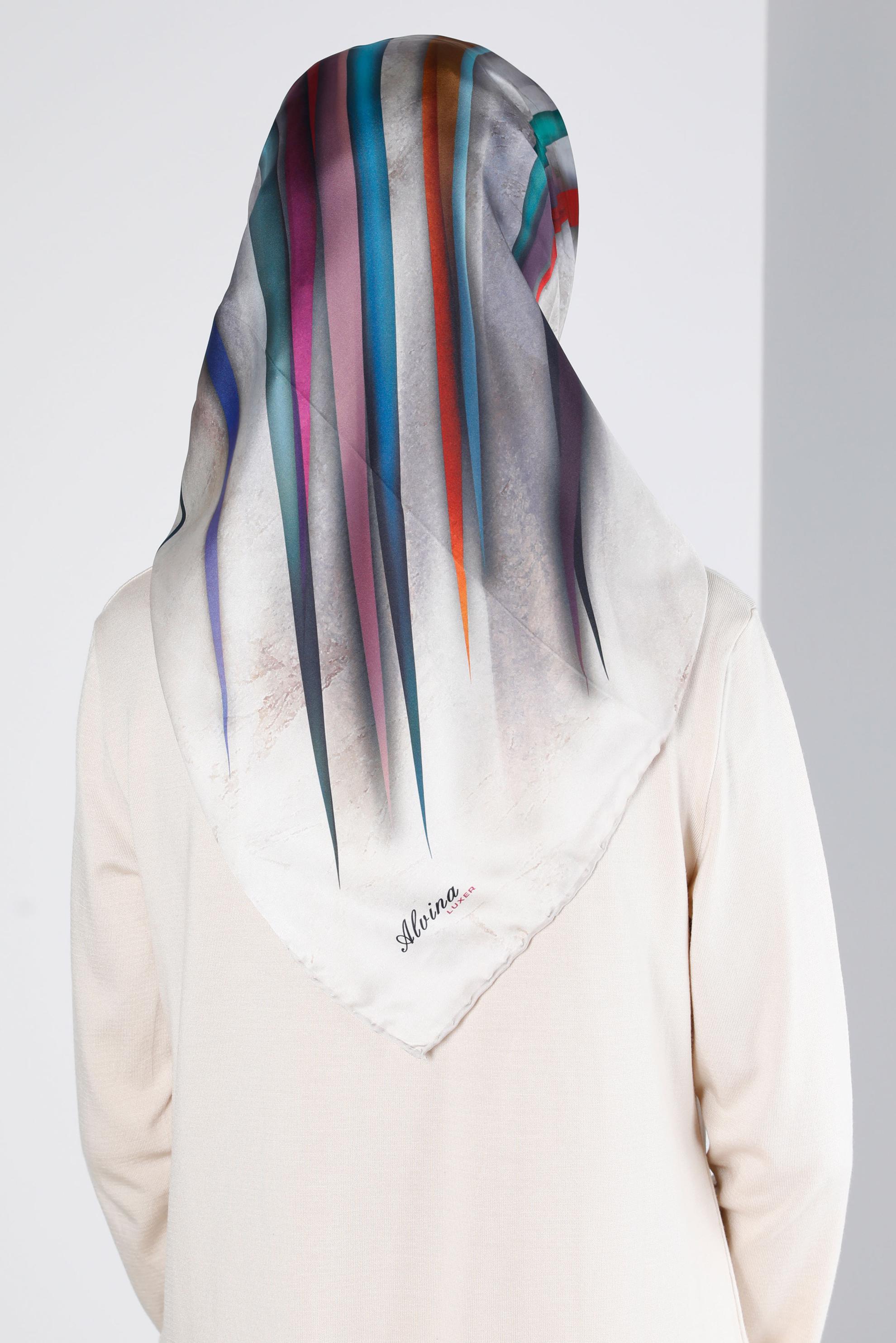 Hijab clothing MINK ALVİNA PATTERNED SCARF 8203