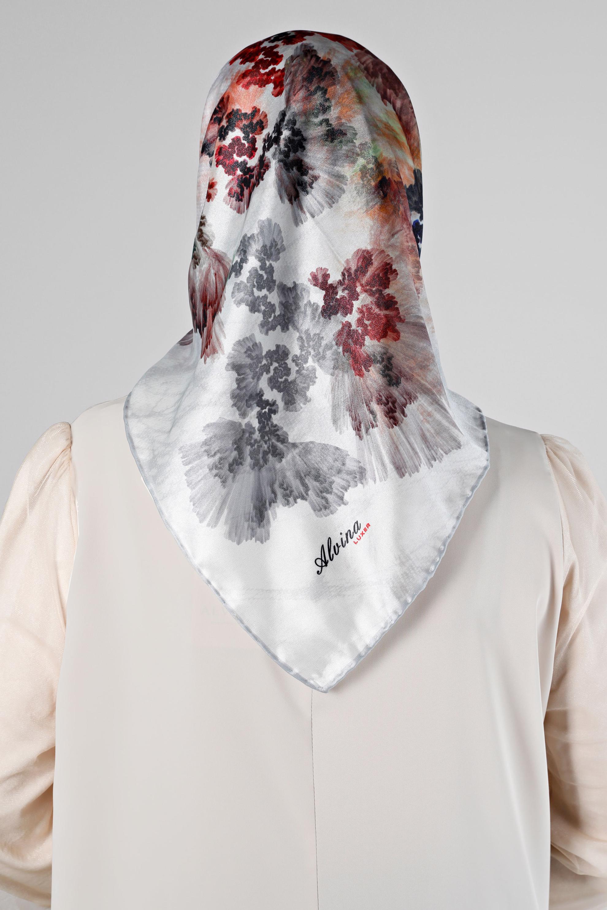 Tesettür giyim GRİ ALVİNA DİJİTAL KRİSTAL SURA EŞARP 8204 